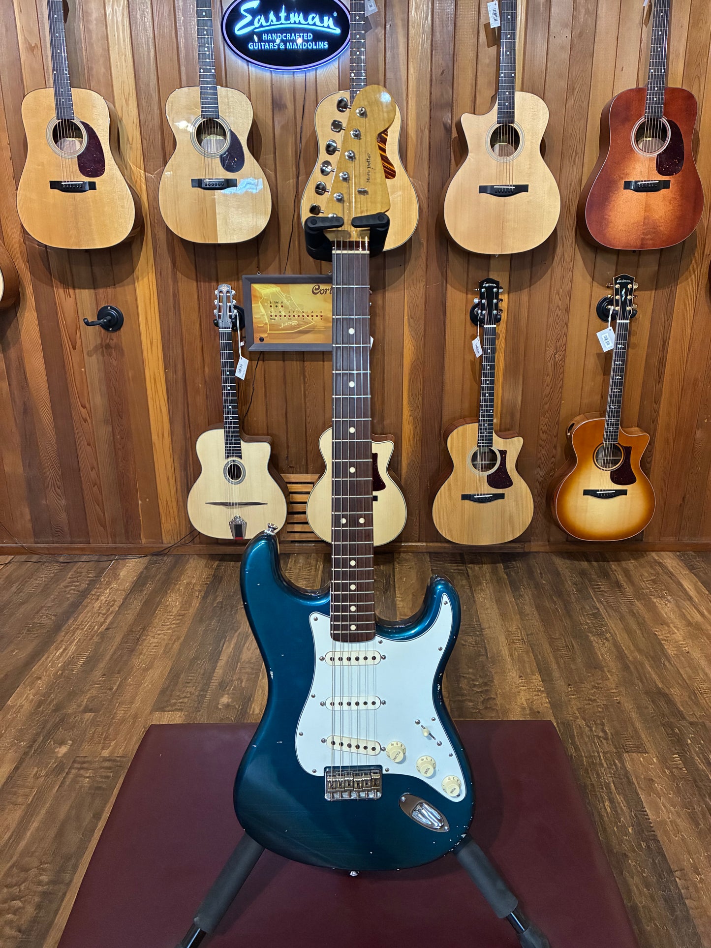 S-Style Hardtail Partscaster Electric Guitar - Lake Placid Blue (Used)