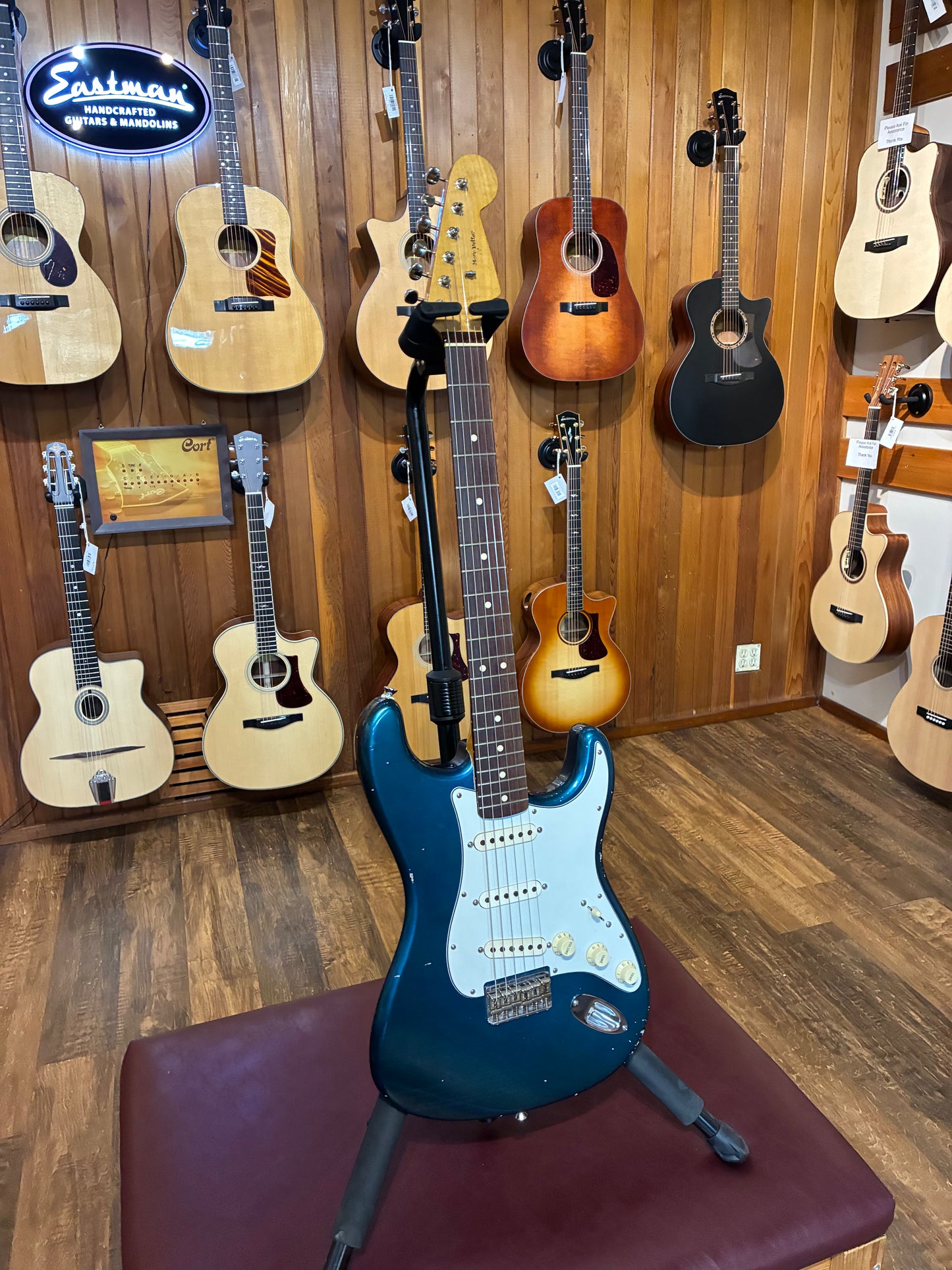 S-Style Hardtail Partscaster Electric Guitar - Lake Placid Blue (Used)
