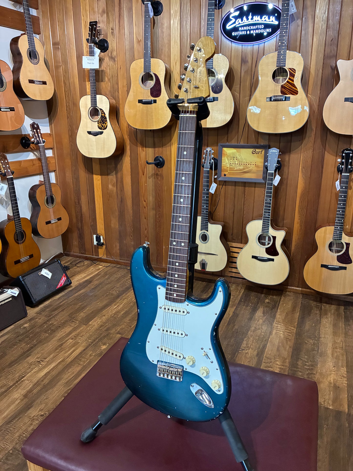 S-Style Hardtail Partscaster Electric Guitar - Lake Placid Blue (Used)