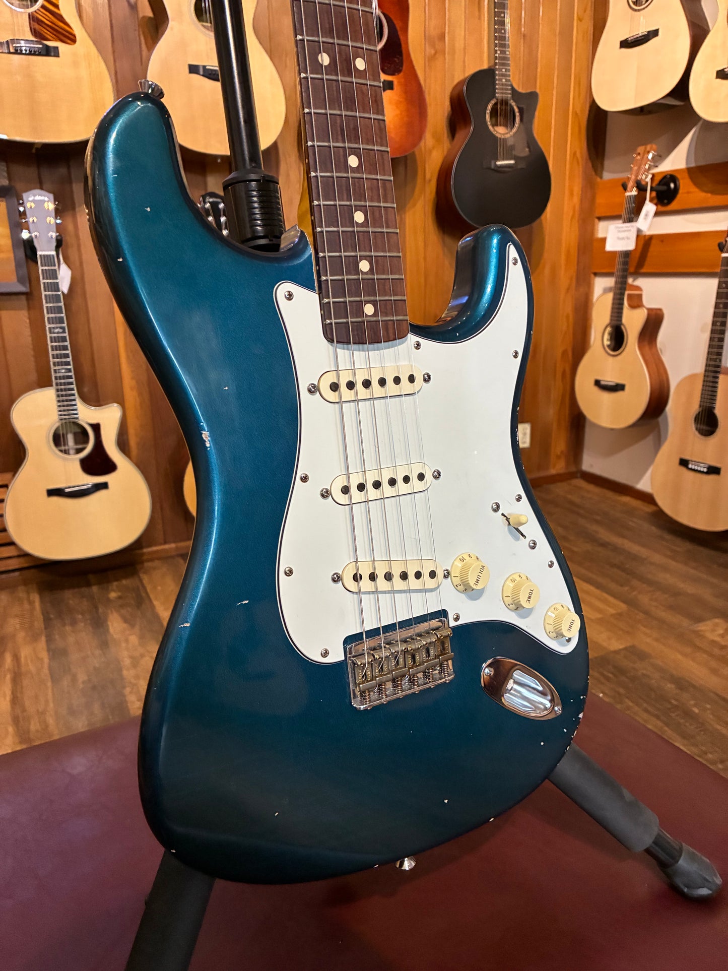 S-Style Hardtail Partscaster Electric Guitar - Lake Placid Blue (Used)
