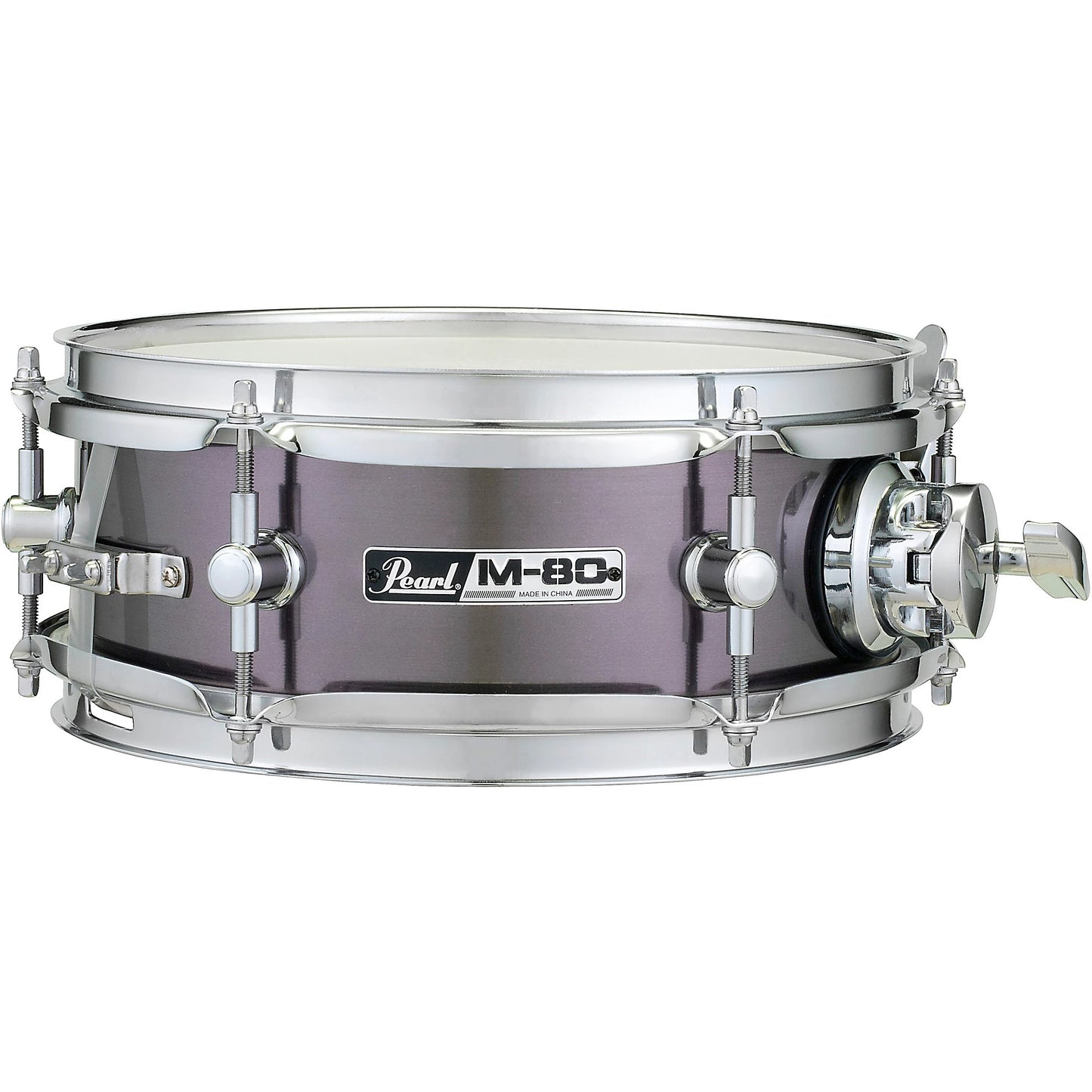 Pearl M-80 10"x4" Snare Drum w/L-Arm Mount - Brushed Pewter