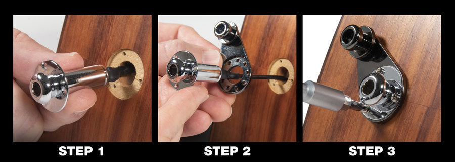 MusicNomad Acousti-Lok Strap Solution for 3 Screw Output Jacks & End Pins