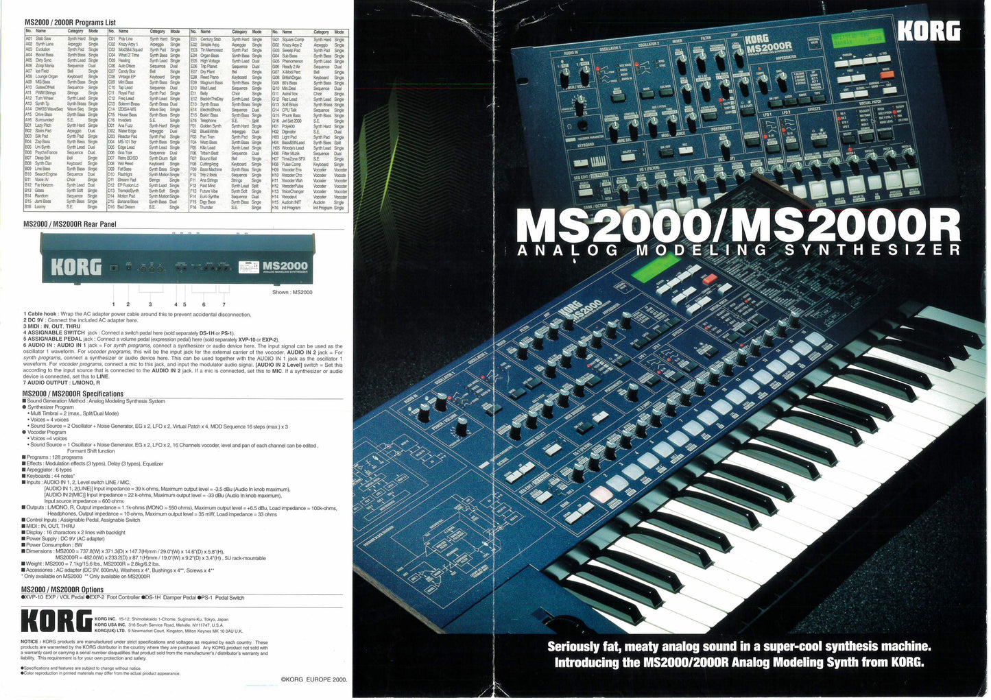 Korg MS2000 Analog Modeling Synthesizer (Early 2000's)