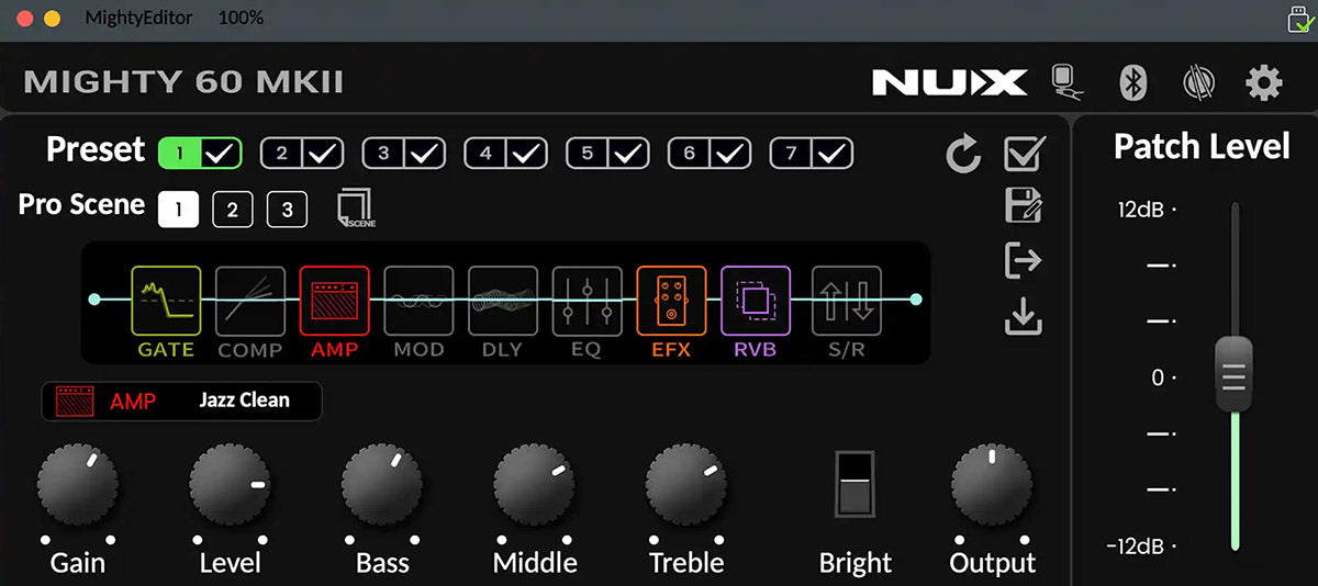 NUX Mighty 60 MKII 60w 1x12" Modeling Guitar Combo Amplifier