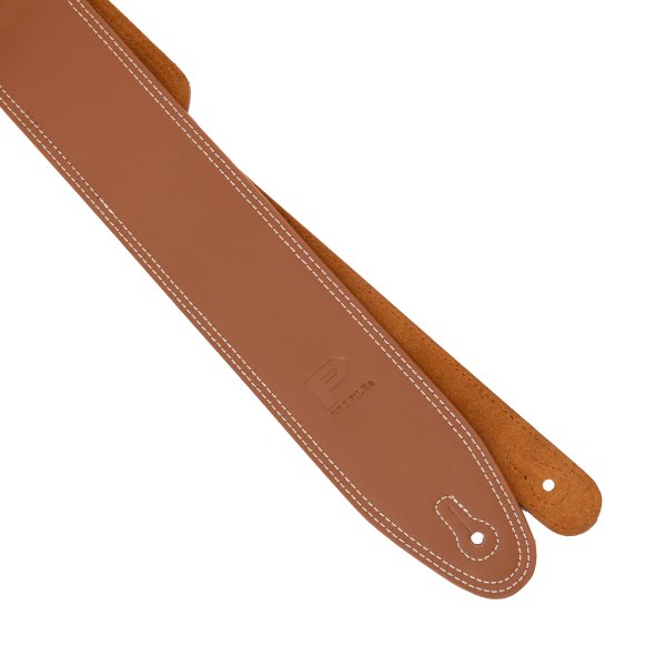Profile 2.5" Leather Strap - Cognac With White Double Stitching