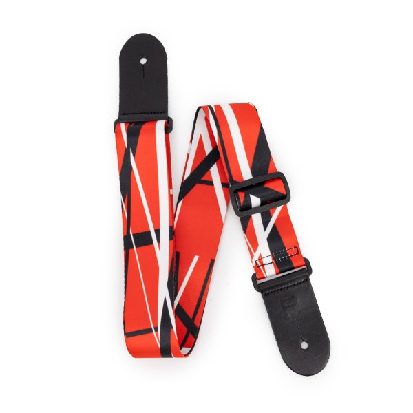 Profile Terylene Multi-Colour Printed Strap - Red/Black/White Stripe