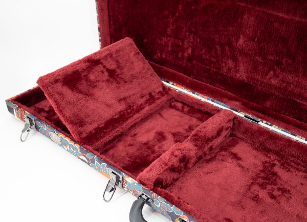 Profile Rectangular Hardshell Electric Guitar Case - Paisley Finish, White Edges