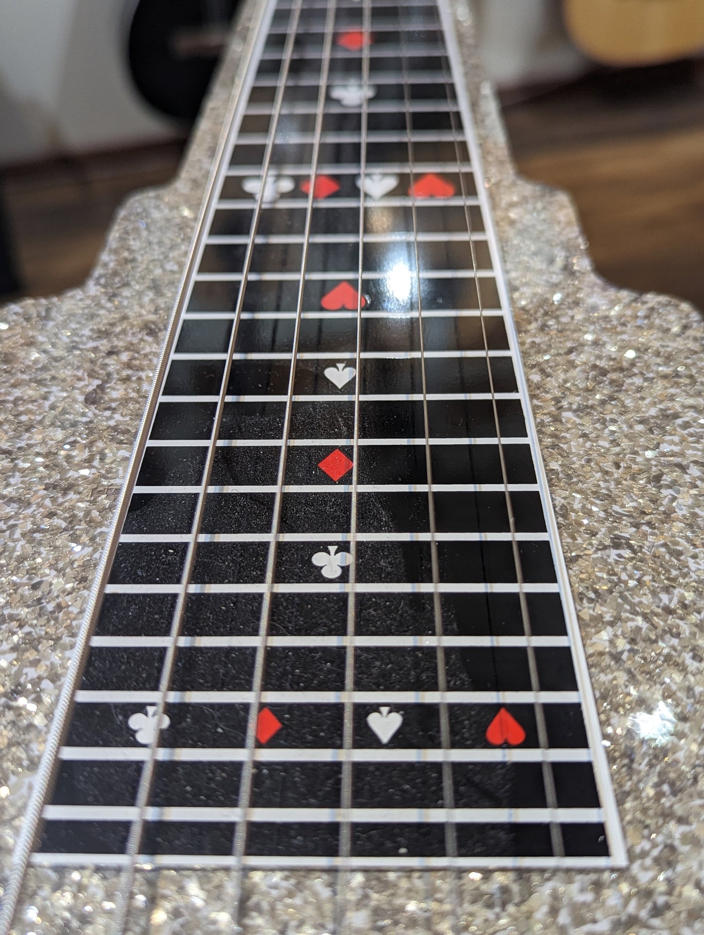 Jackson SlideKing LS Lap Steel w/Bender & Gig Bag - Silver Sparkle (Used)