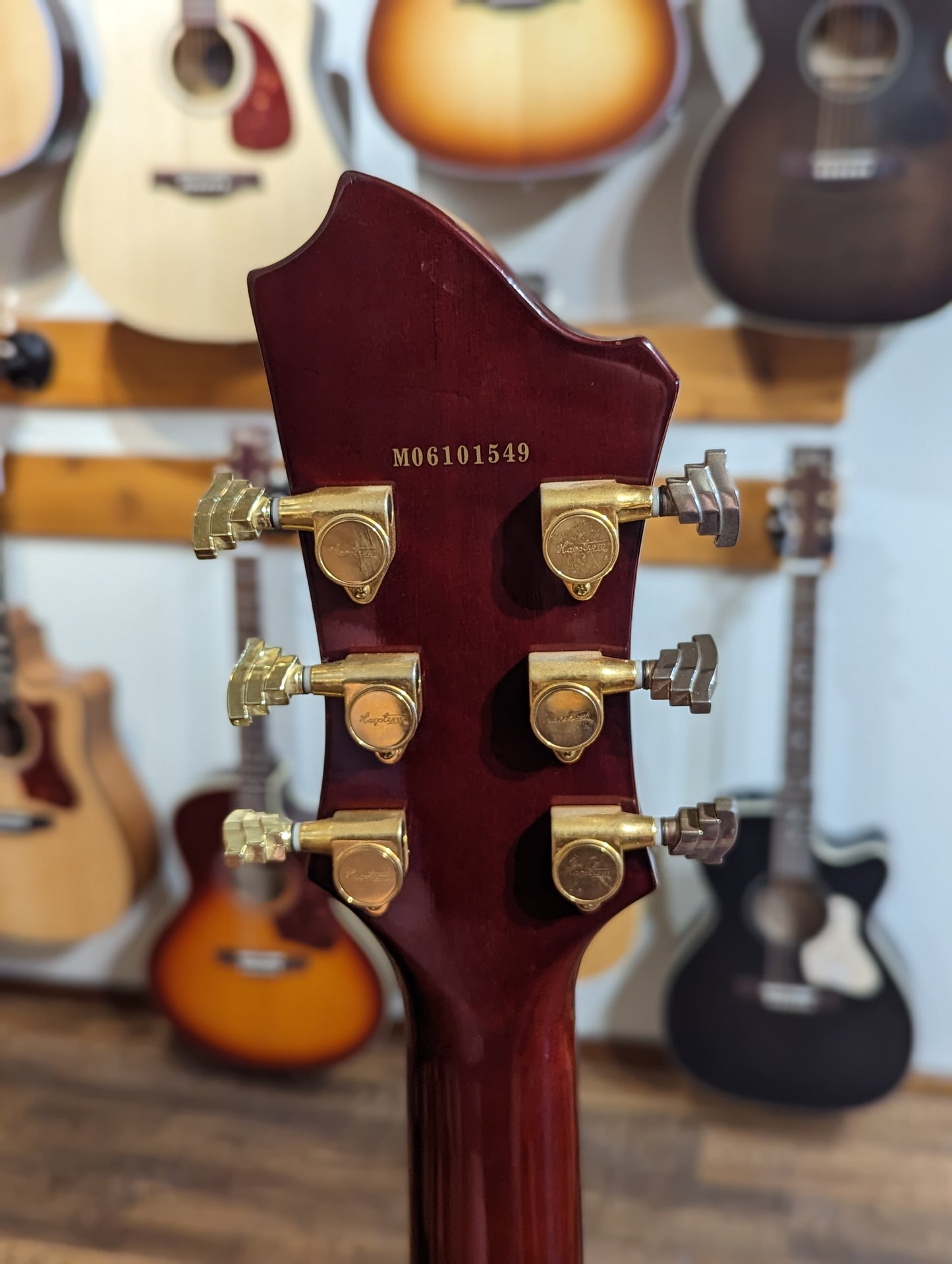 Hagstrom HL550 Hollow Body Electric Guitar w/Case - Natural Mahogany (Used)