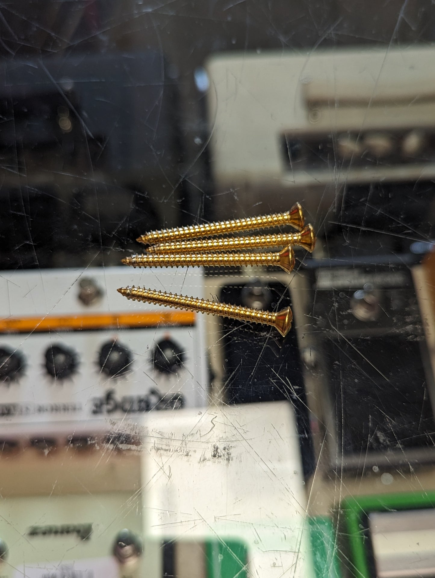 Custom Stevie Ray Vaughan Laser Etched Neck Plate - Gold (Used)