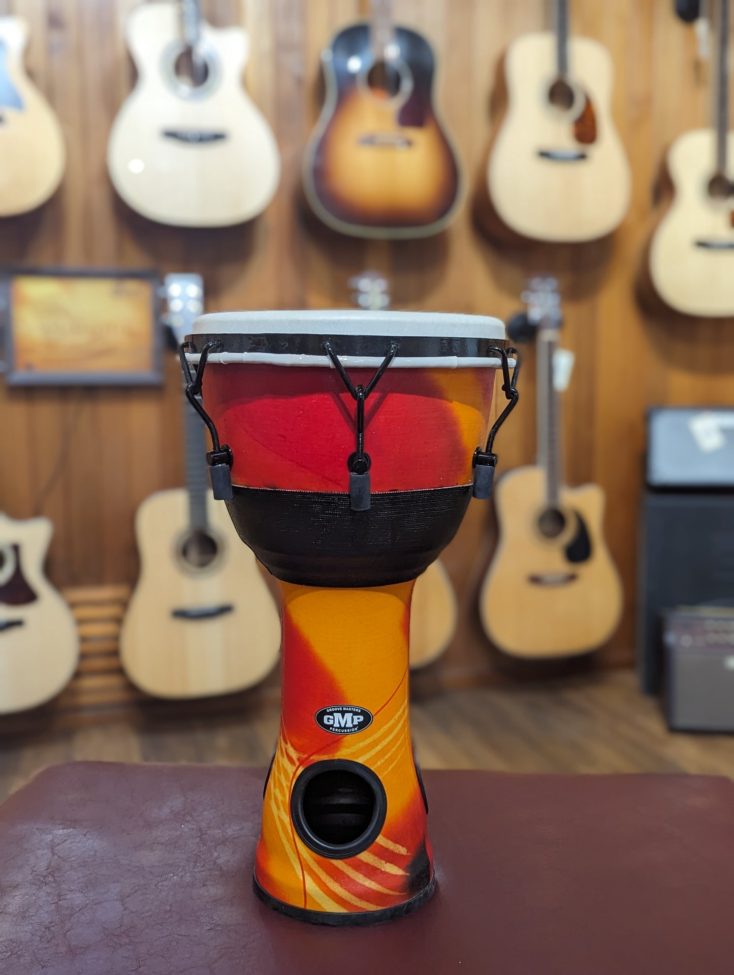 GMP 10" AirDrum Tuneable Composite Djembe (Orange Sarong)