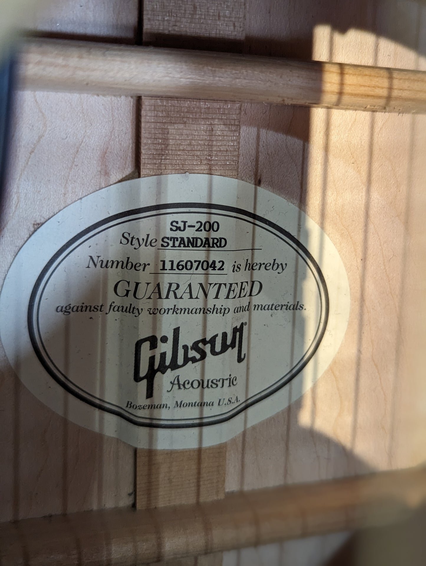 Gibson SJ-200 Standard Antique Natural w/Case & L.R. Baggs Anthem Pickup (2017)