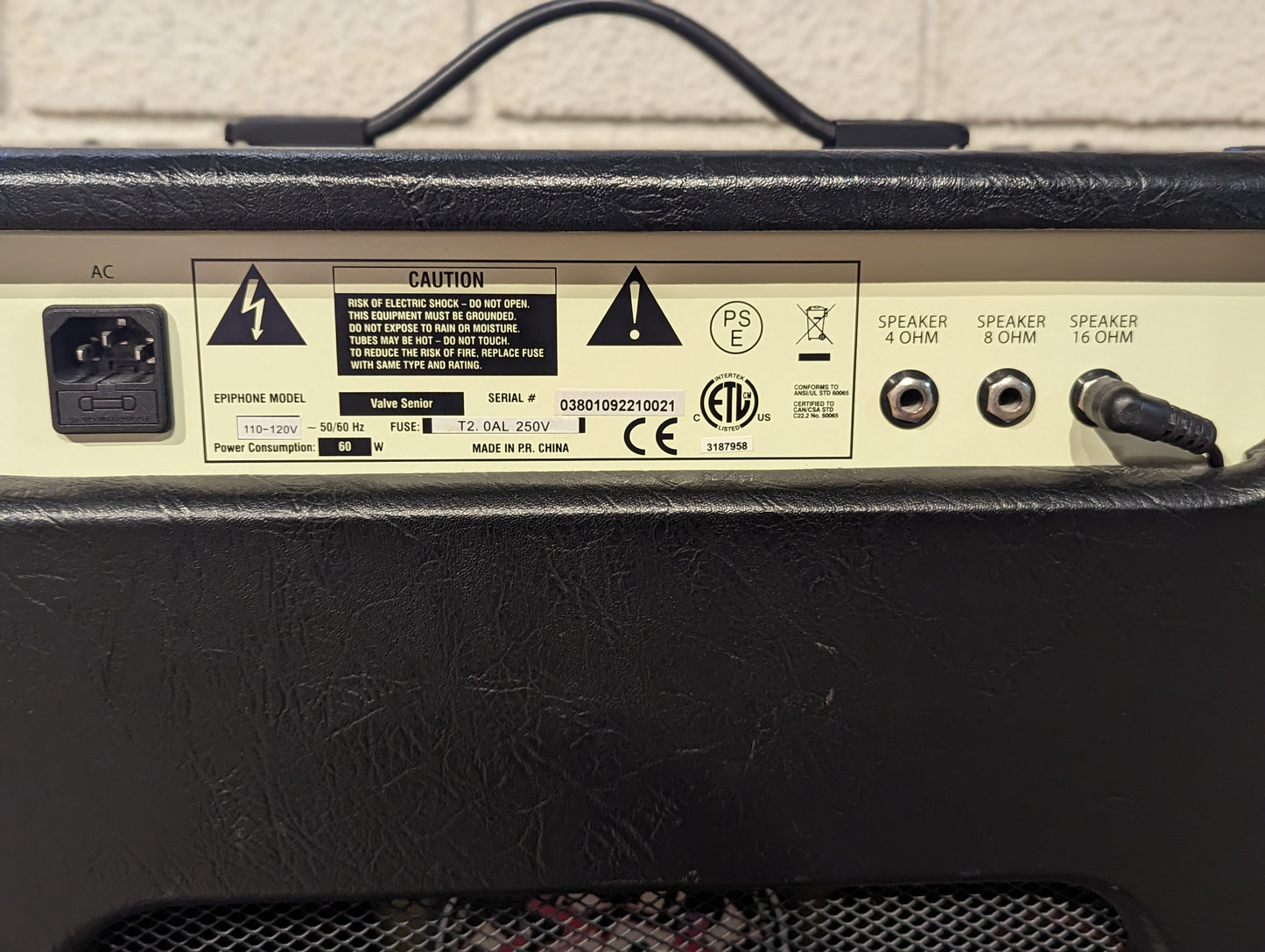 Epiphone Valve Senior 18W 1x12" Guitar Combo Amplifier (Used)