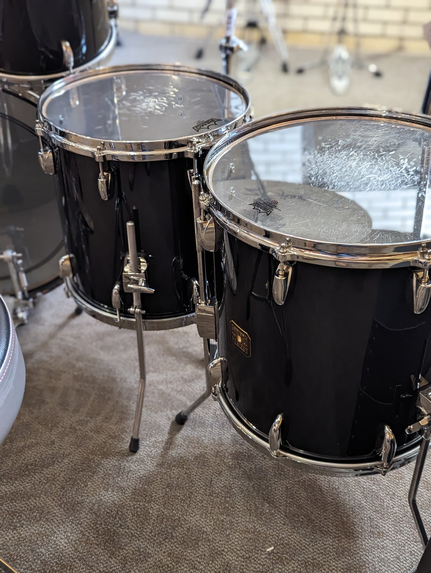 Gretsch USA Jasper Shell 5 Piece Drum Set - Piano Black (1990's)