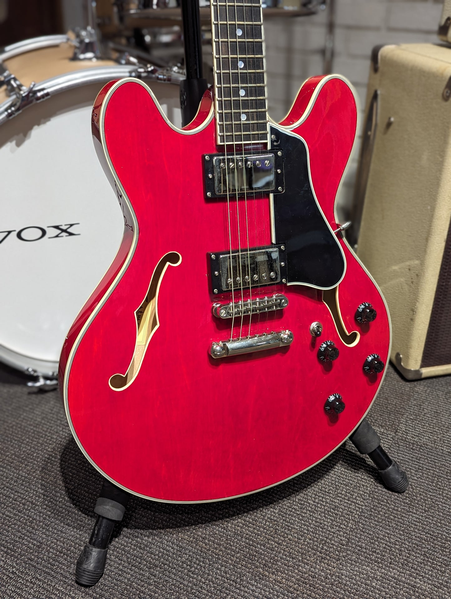 Eastman T386 Thinline Electric Guitar w/Case - Red (2023)