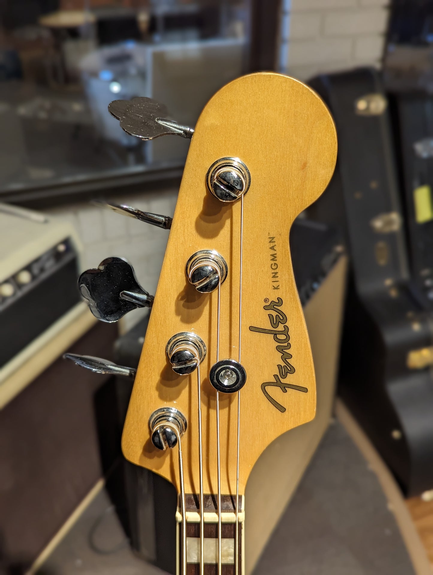 Fender Kingman Acoustic/Electric Bass Guitar - Natural (Used)