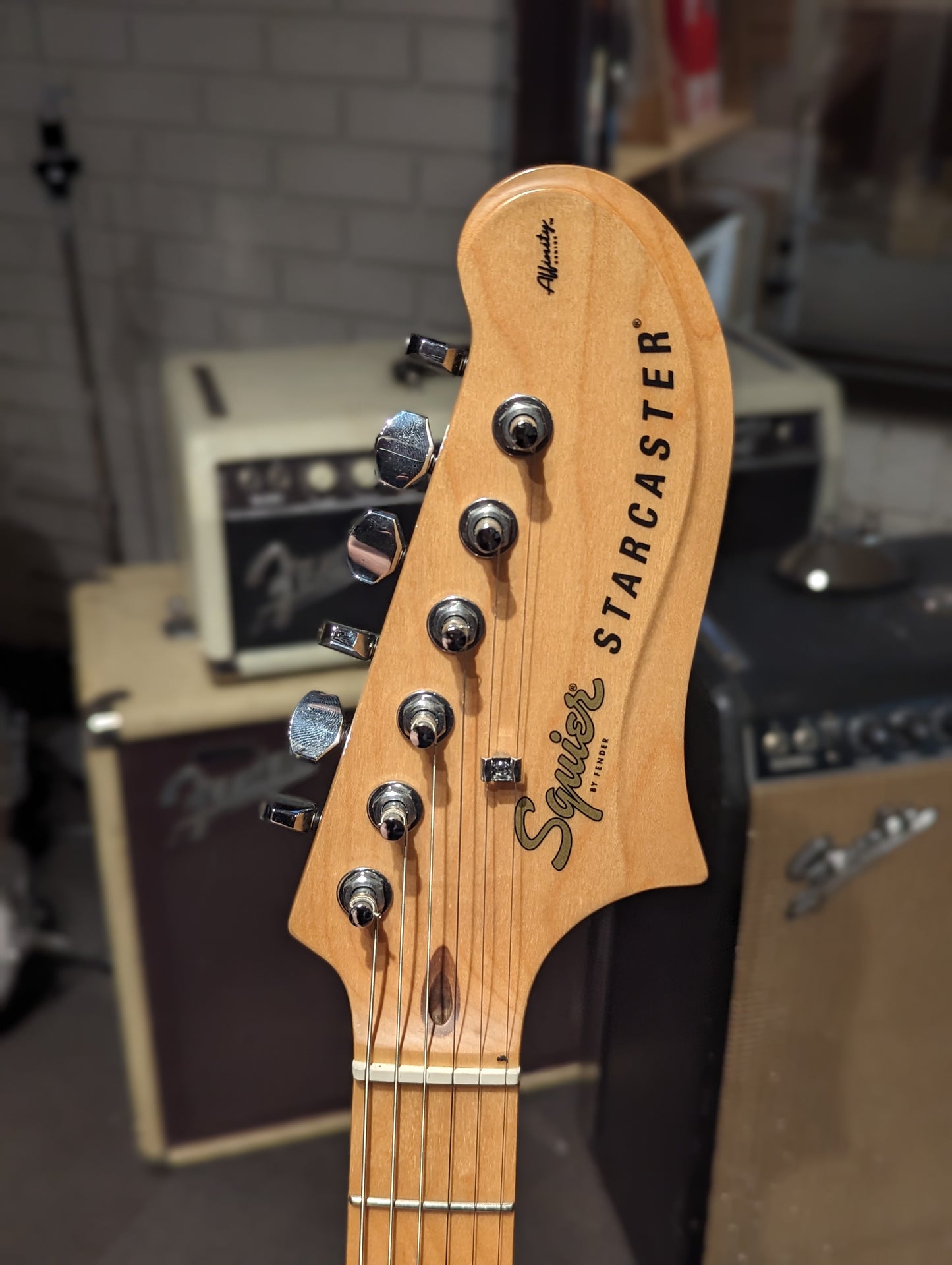 Squier Affinity Starcaster Semi-Hollow Electric Guitar - Black (2021)