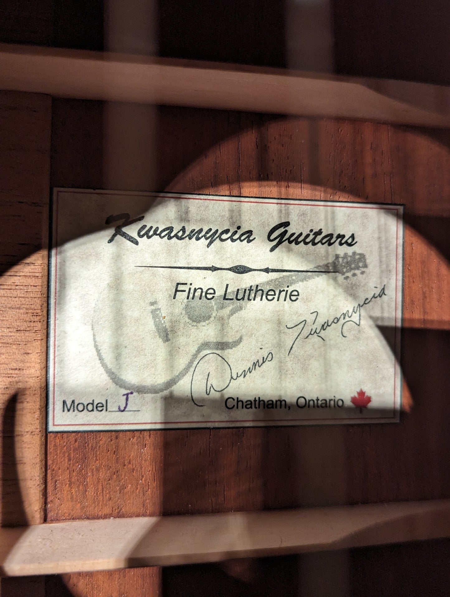 Kwasnycia Guitars Model J Jumbo Acoustic Guitar w/Case (2012)