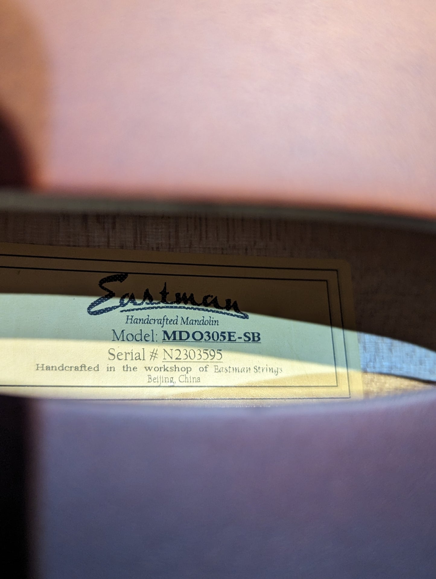 Eastman MDO305E Electric/Acoustic Octave Mandolin w/Gig Bag - Sunburst