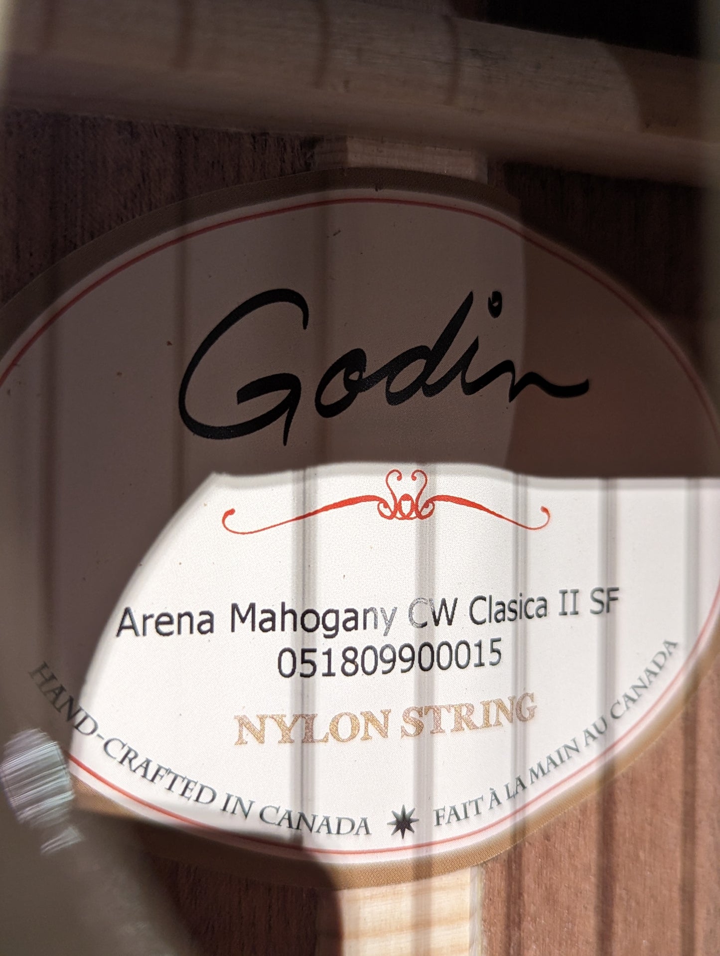 Godin Arena Mahogany CW Clasica II SF