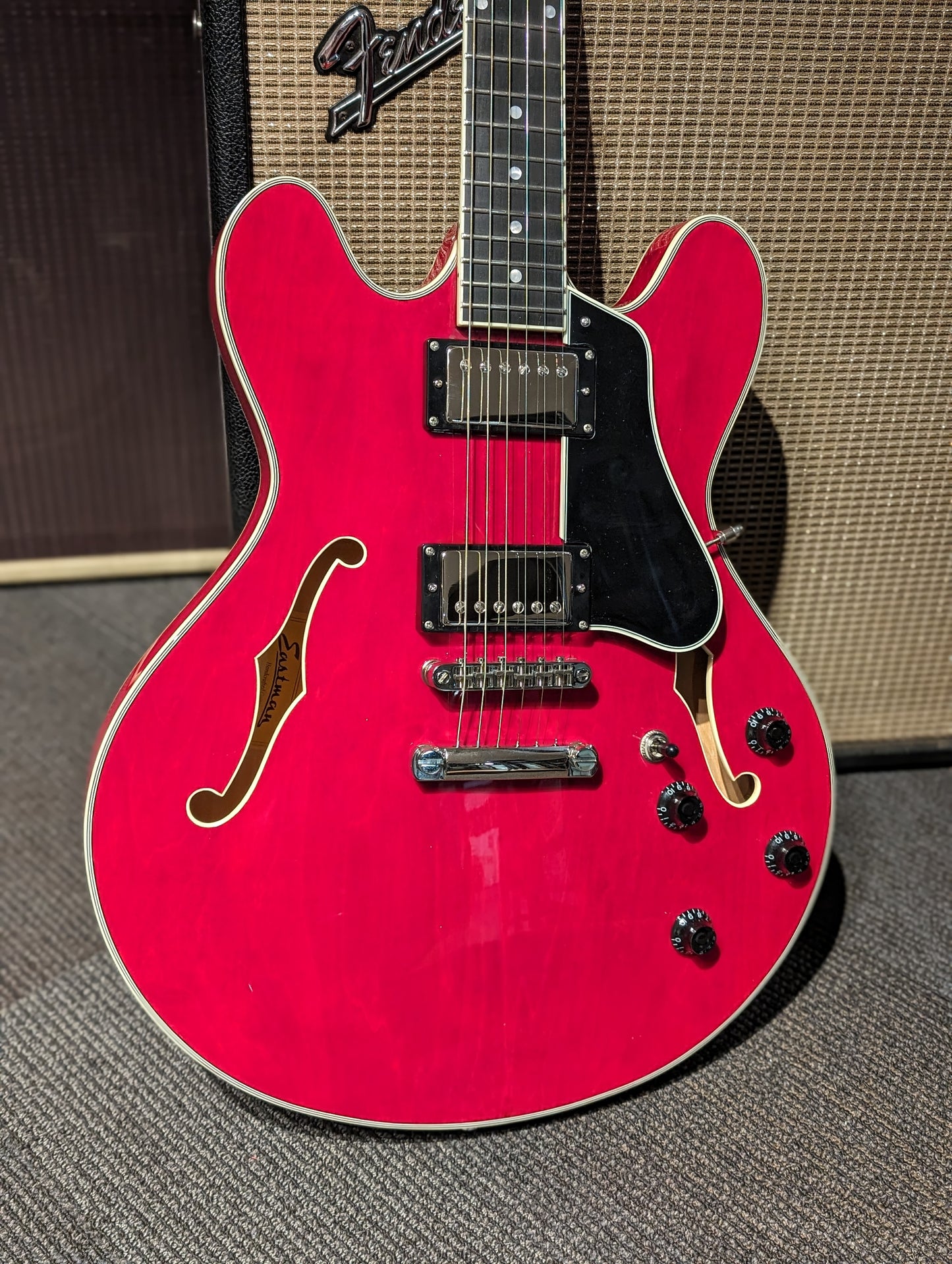 Eastman T386 Thinline Electric Guitar w/Case - Red (Serial# P2301833)