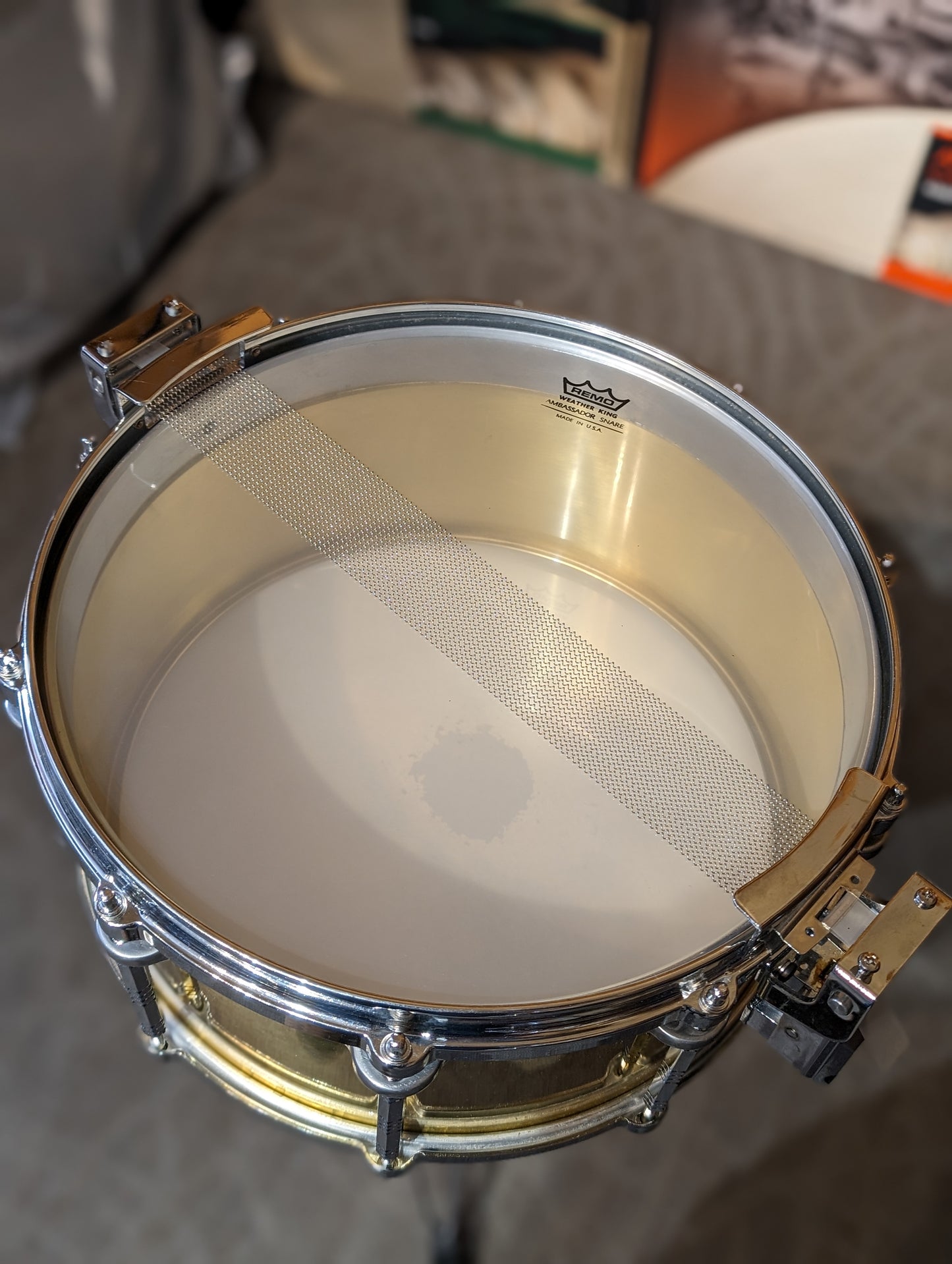 Pearl B-914D 14"x6.5" Free Floating Brass Snare Drum (1990's)