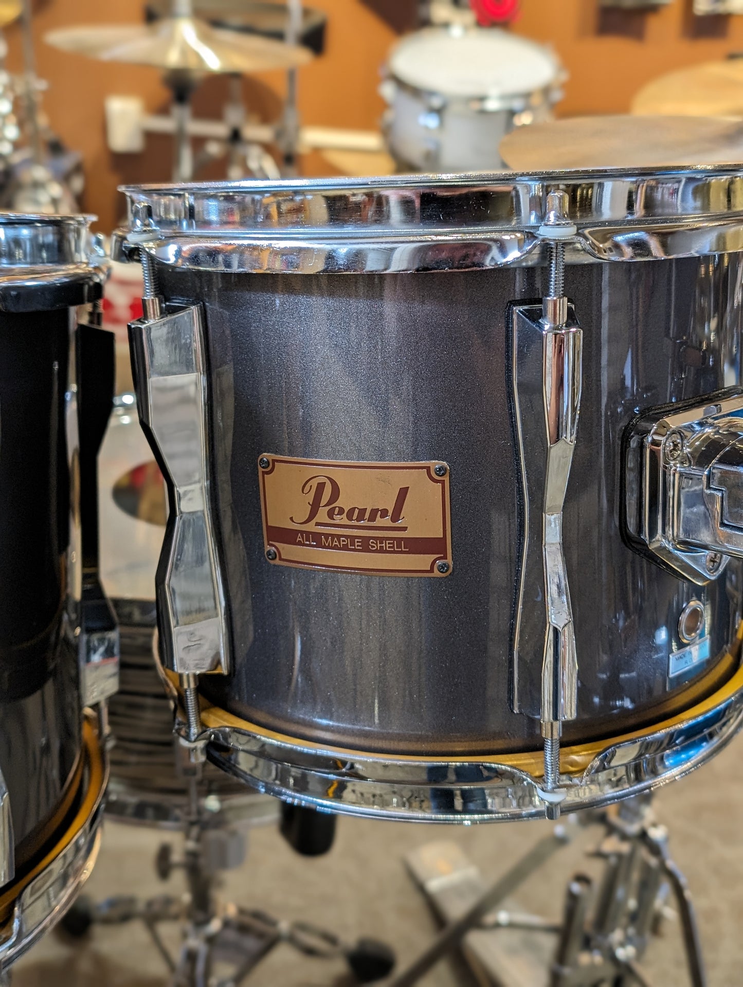 Pearl MLX Series 5-Piece Maple Drumkit - Charcoal Grey (Late 1980's)