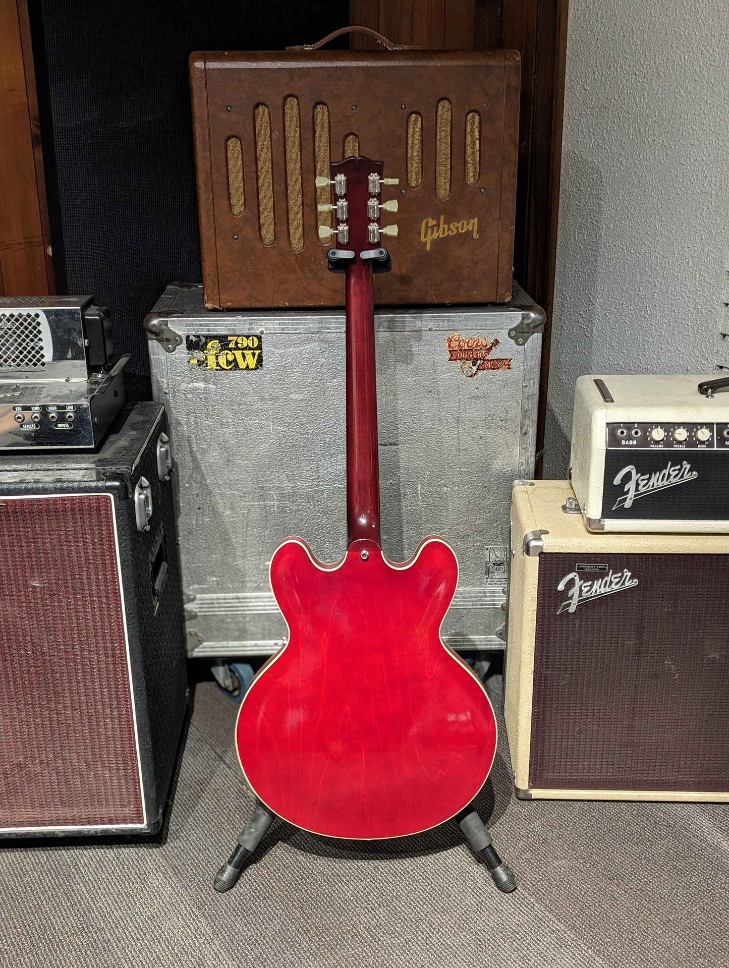 Gibson Dot ES-335 Semi-Hollow Electric Guitar w/Case - Satin Red (2005)