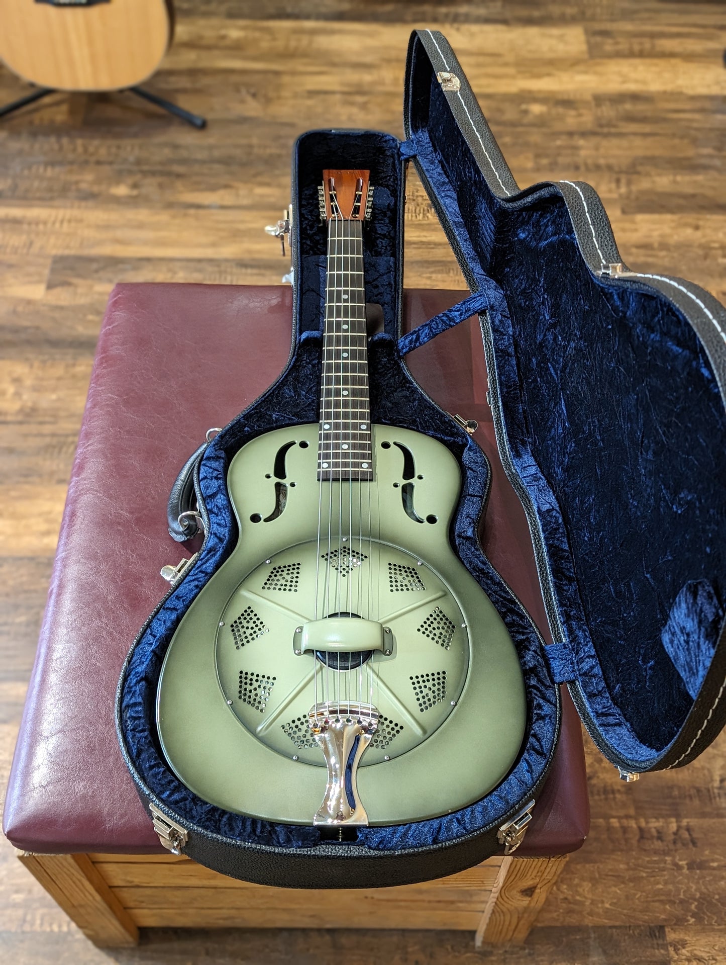 National NRP Steel Resonator Guitar w/Case - Green (2010)