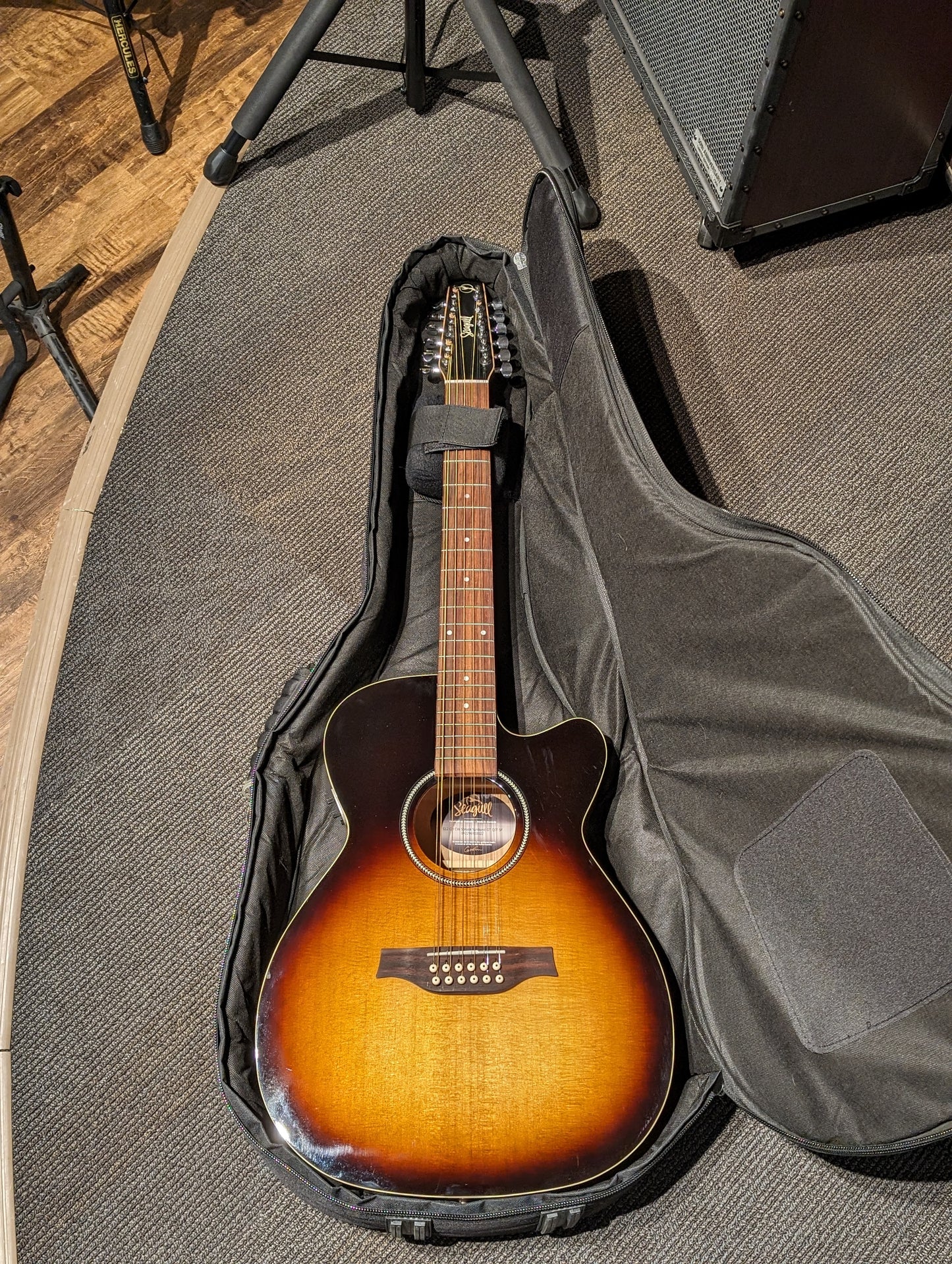 Seagull S12 Spruce QIT 12 String Acoustic/Electric Guitar w/Gig Bag - Sunburst (Used)