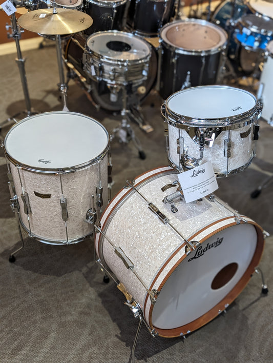 Ludwig Club Date Special Edition Fab 3 Shell Pack - White Marine Pearl (2012-2015)