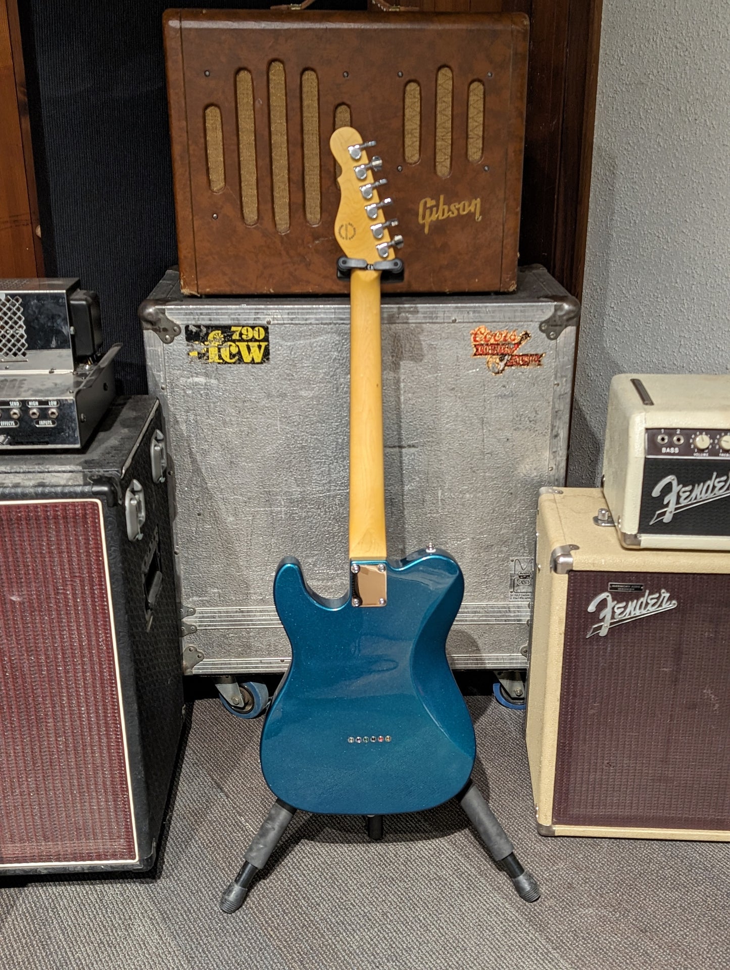 G&L Tribute ASAT Classic Electric Guitar - Emerald Blue Metallic