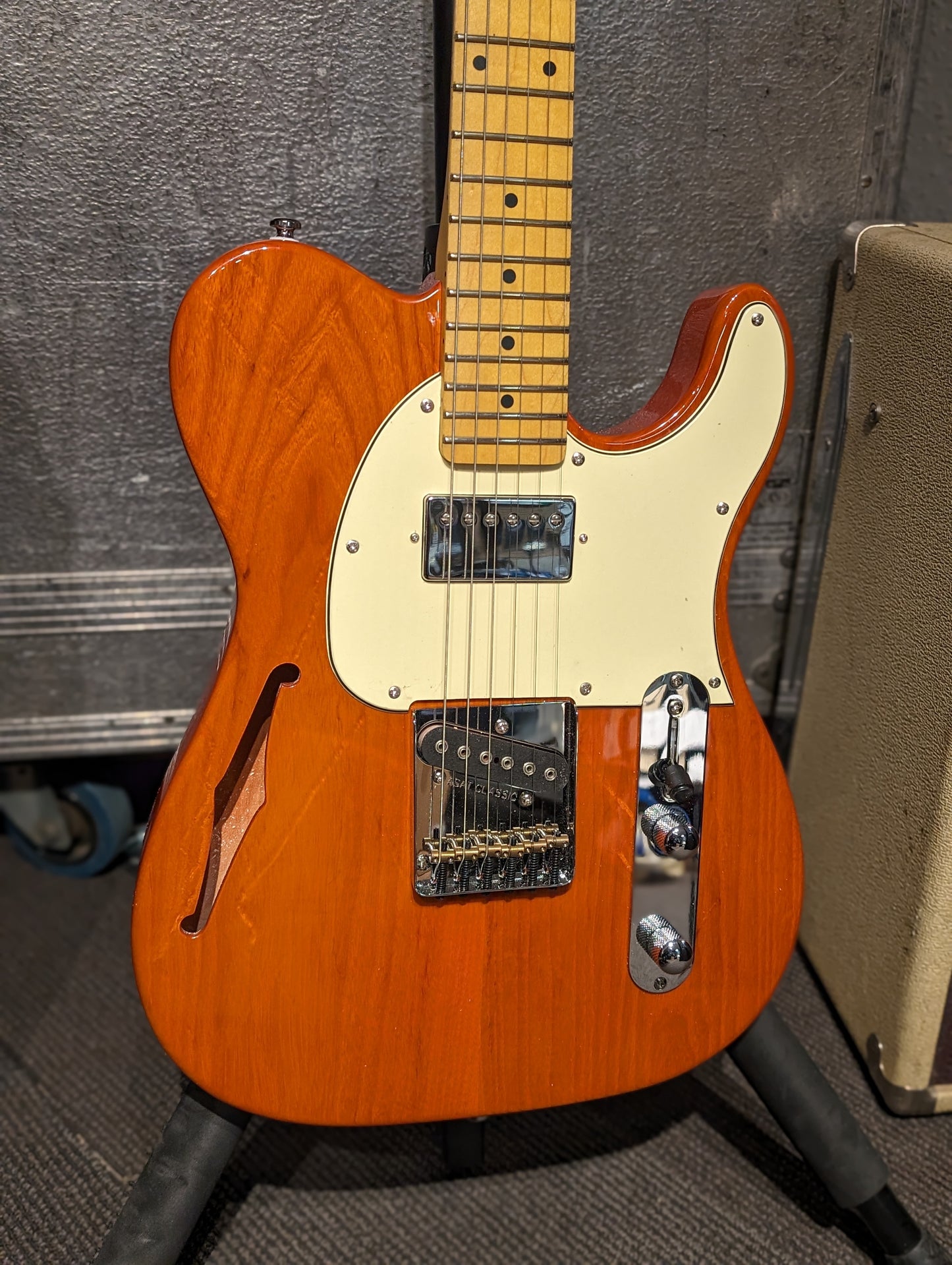 G&L Tribute ASAT Classic Bluesboy Semi-Hollow Electric Guitar - Clear Orange