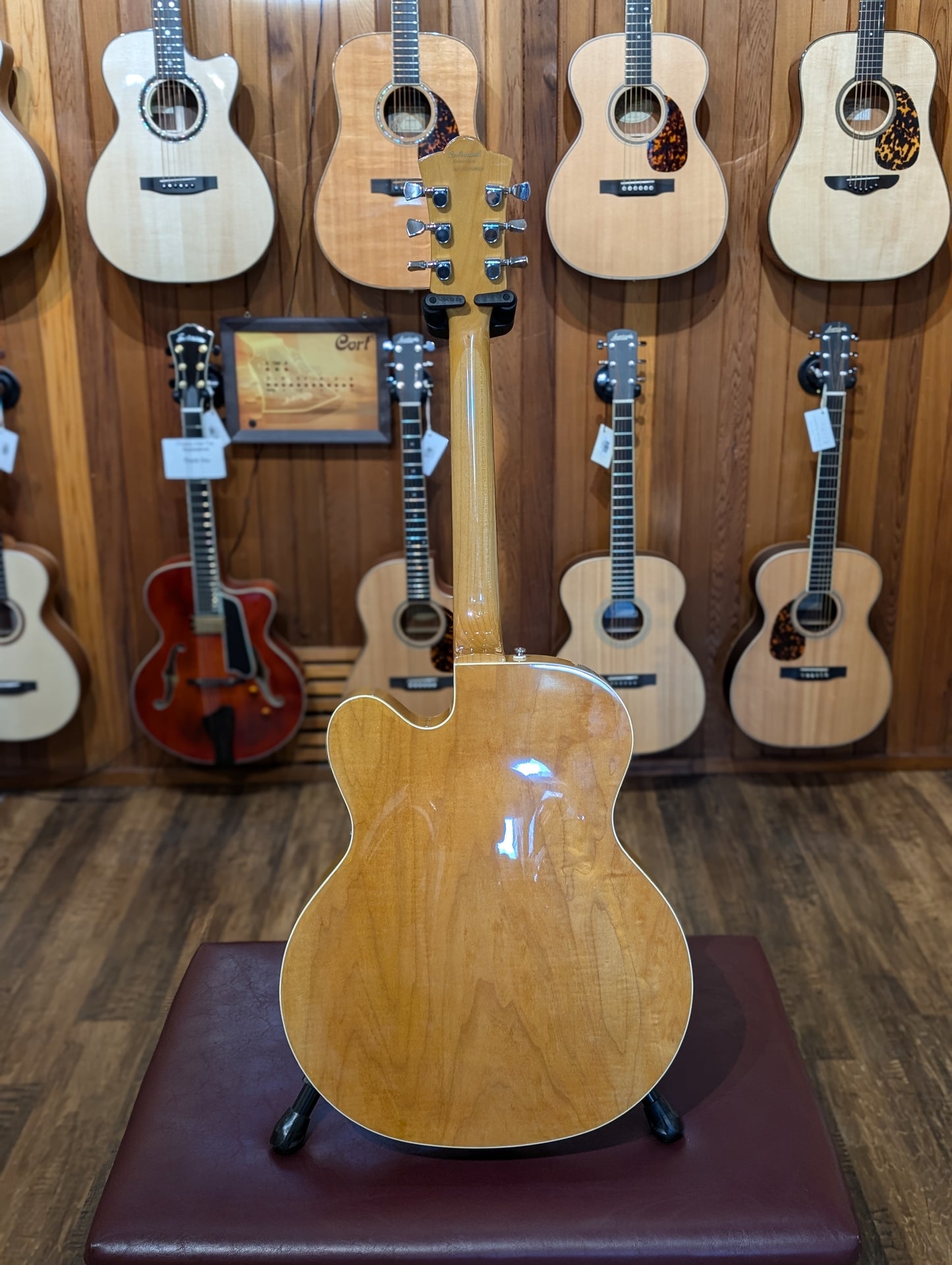 DeArmond X-155 Electric Archtop Guitar w/Case - Blonde (Used)