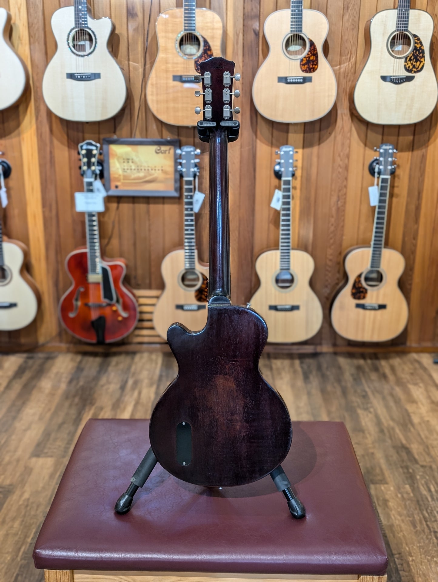 Eastman SB55/V-SB Single Cut Electric Guitar w/Case - Antique Vintage Burst (Serial #12757606)