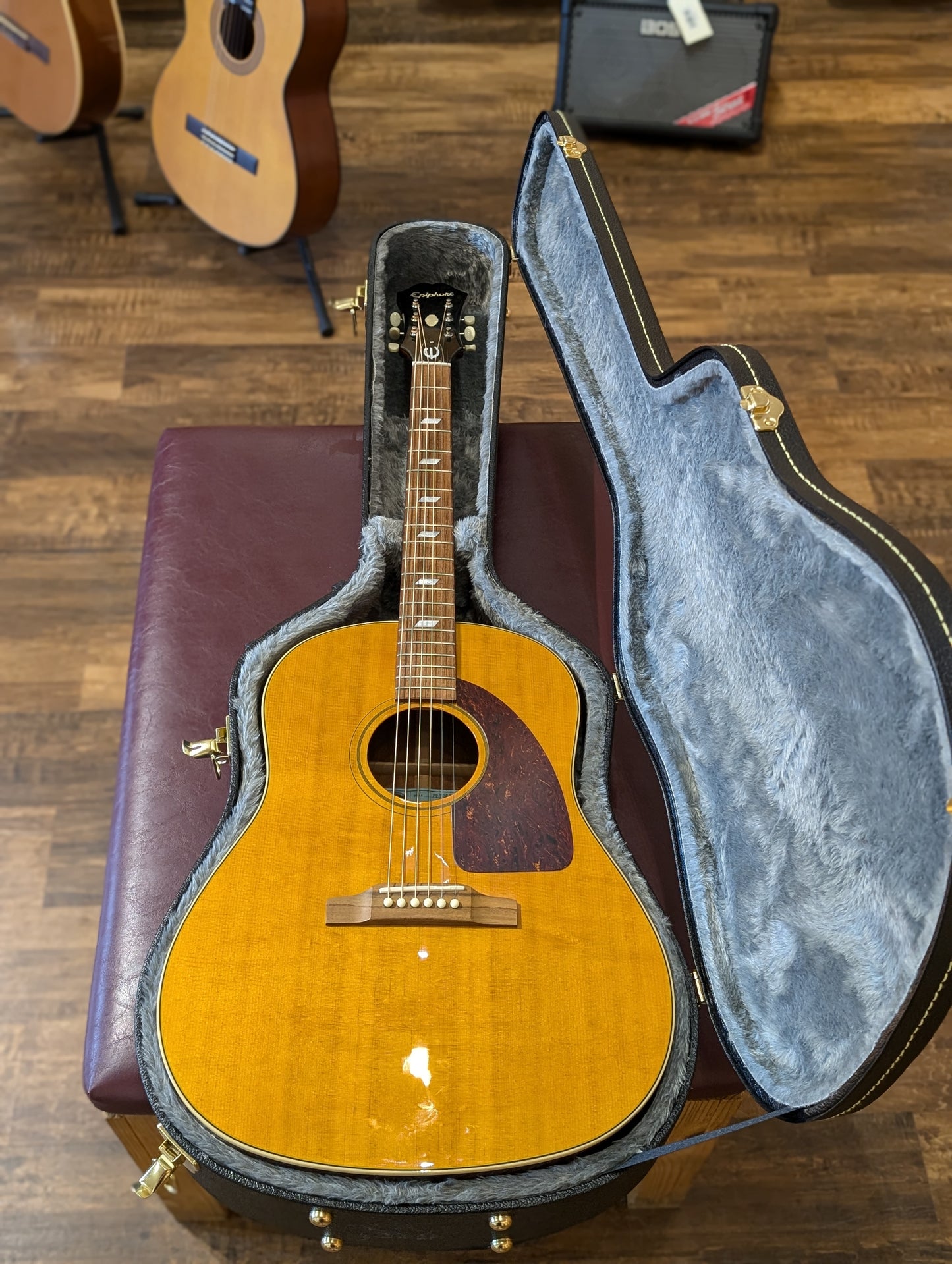 Epiphone FT-79 "Inspired By" 1964 Texan Acoustic/Electric Guitar w/Case - Antique Natural (2011)