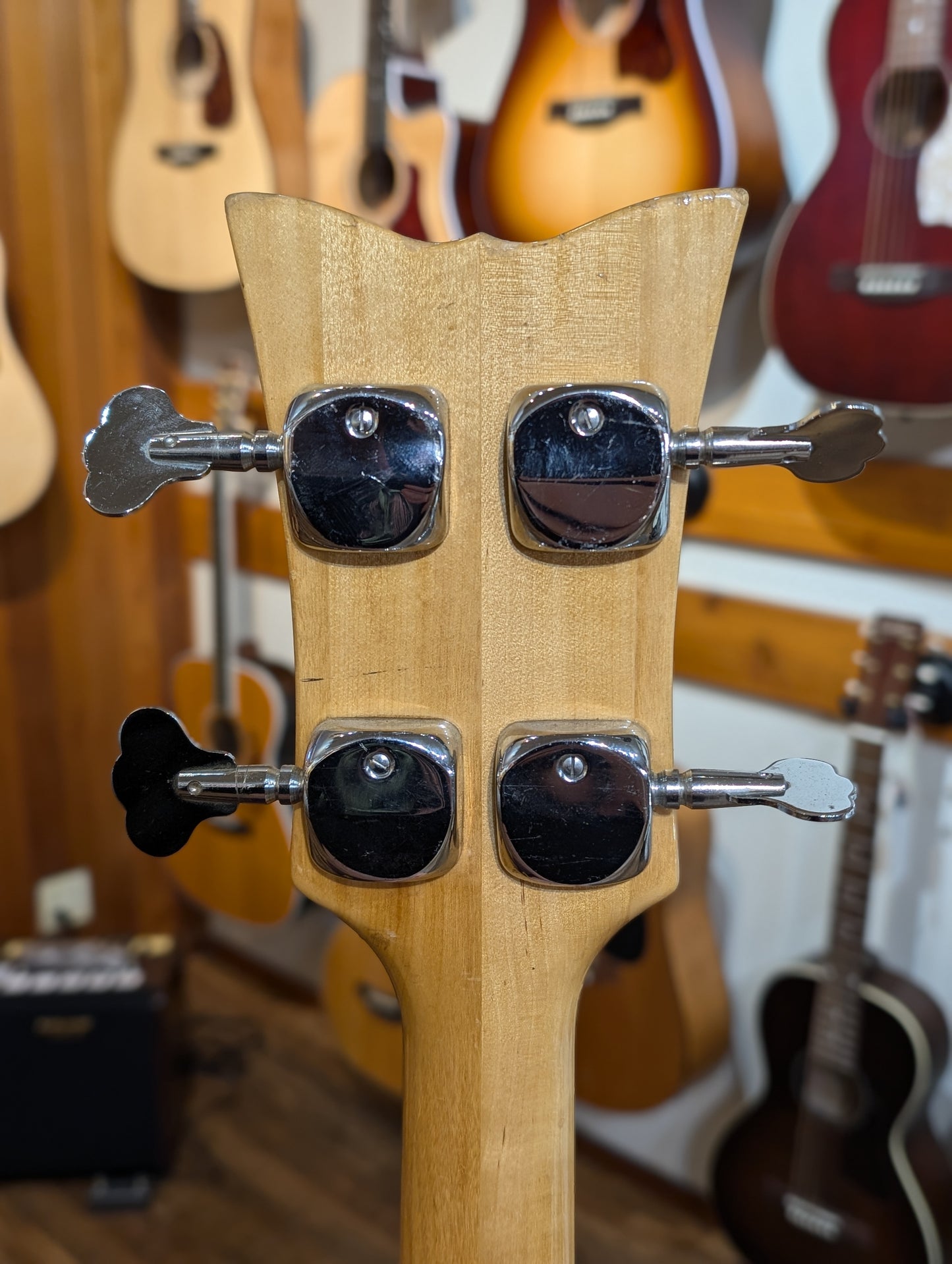 Hagstrom HIIBN Short Scale Electric Bass Guitar w/Gig Bag (Mid 1960's - Early 1970's)