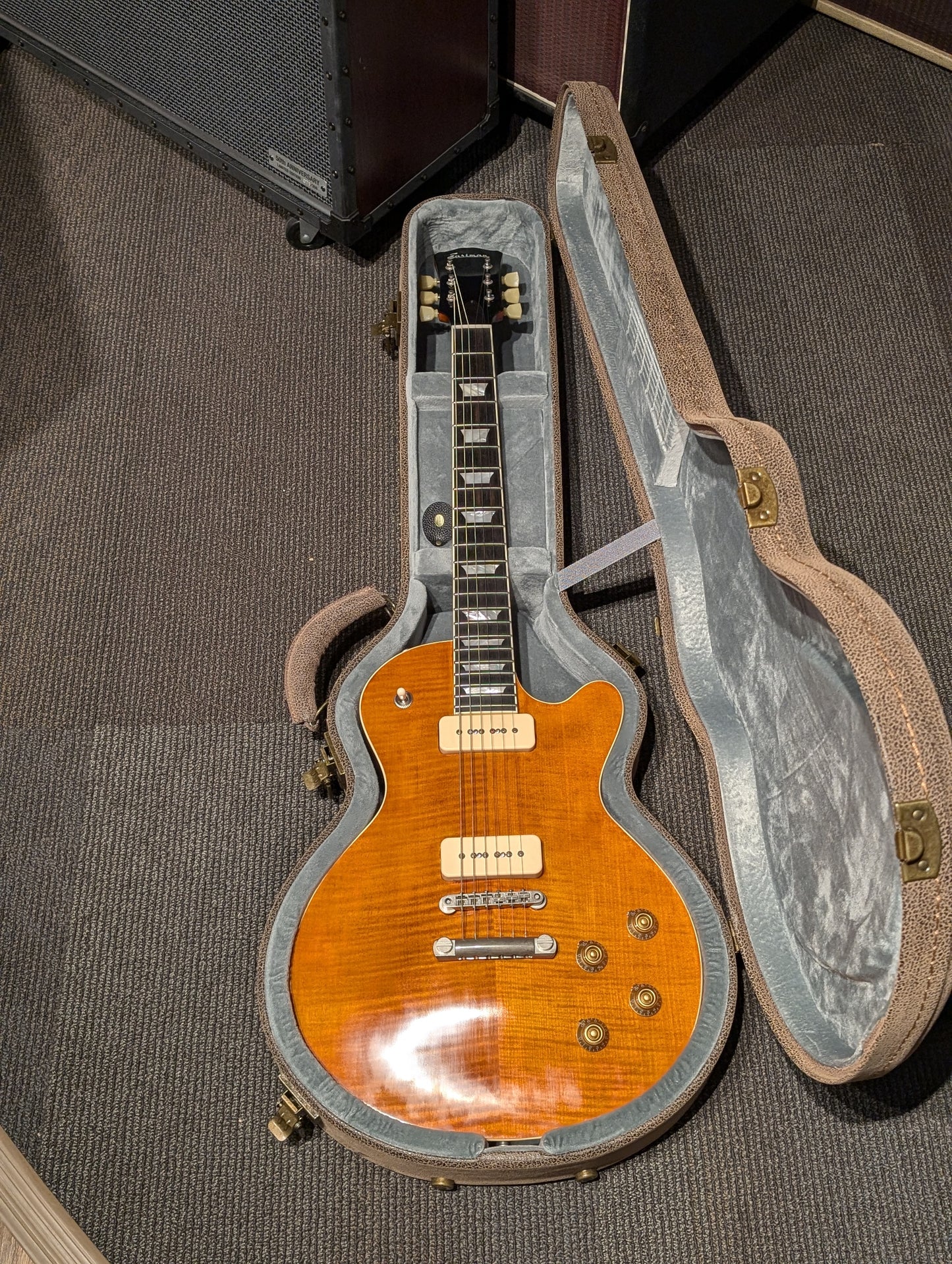 Eastman SB56/TV Electric Guitar w/Case - Vintage Amber (Serial #K2300241)