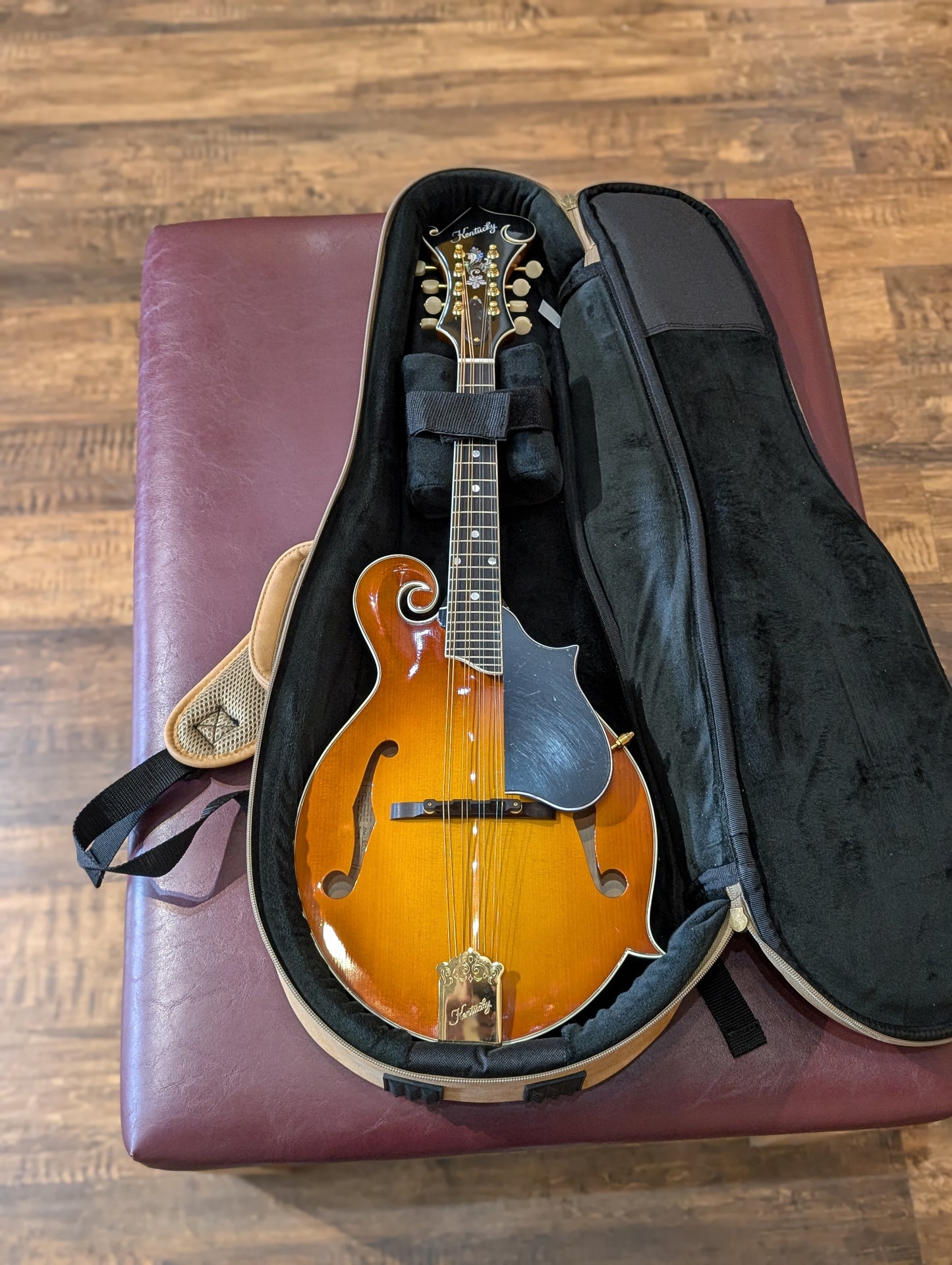 Kentucky KM-855 Artist F-Style Mandolin w/ Padded Gig Bag – Amberburst (Demo Model)