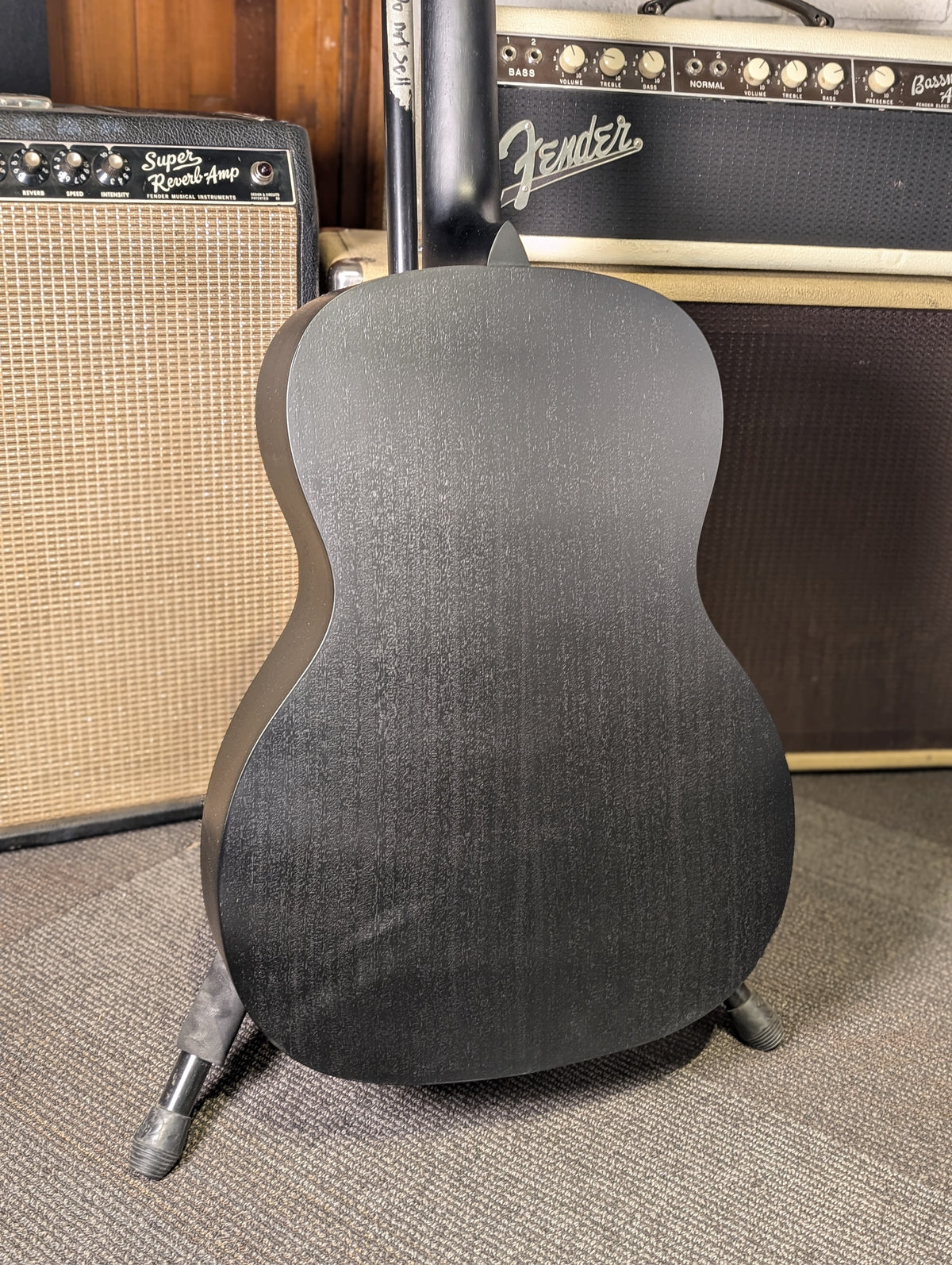 Beaver Creek Folk Acoustic Guitar - Open Pore Flat Black