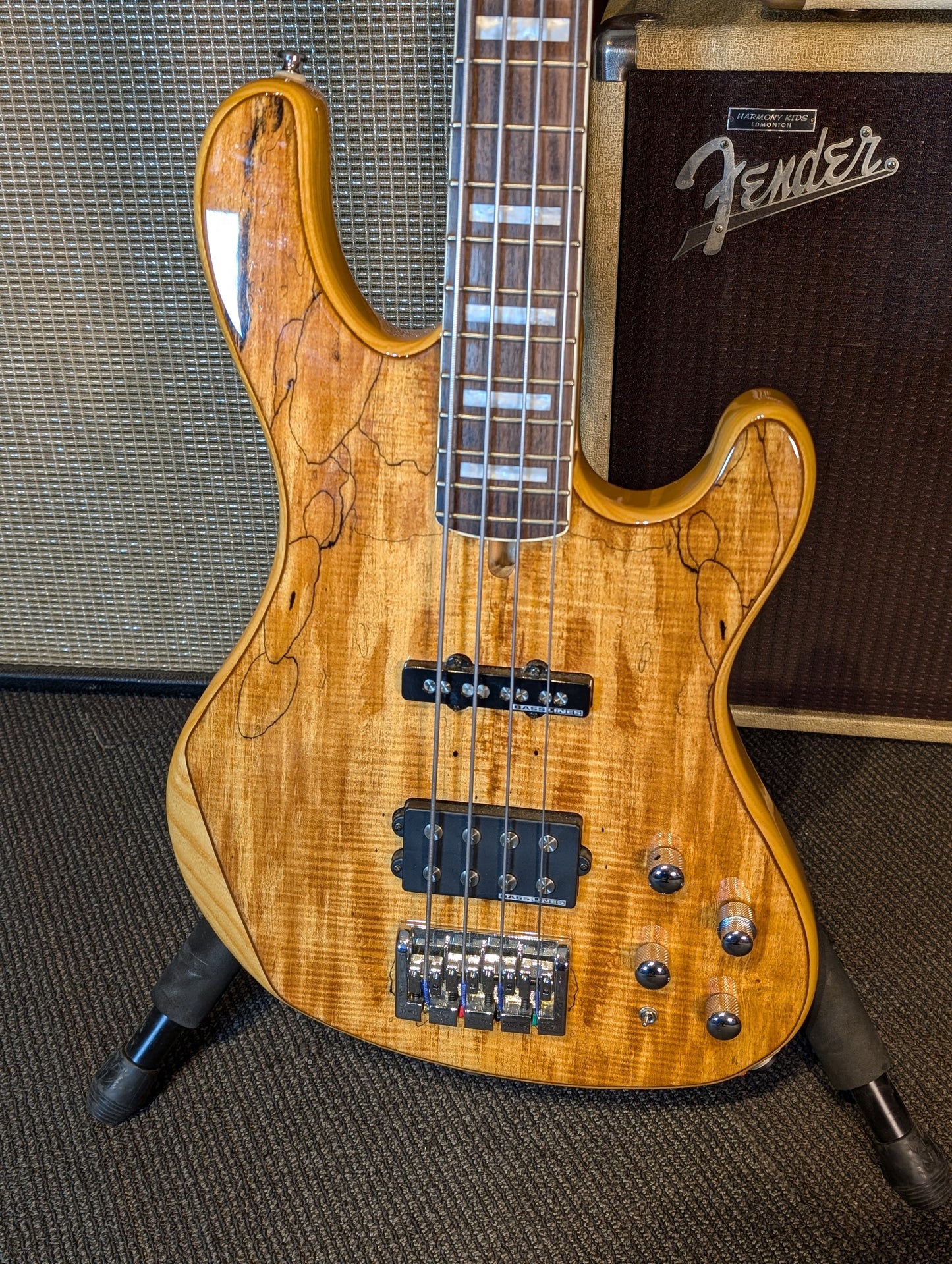 Cort GB94 4-String Active Bass Guitar w/Case - Spalted Maple Top (Used)