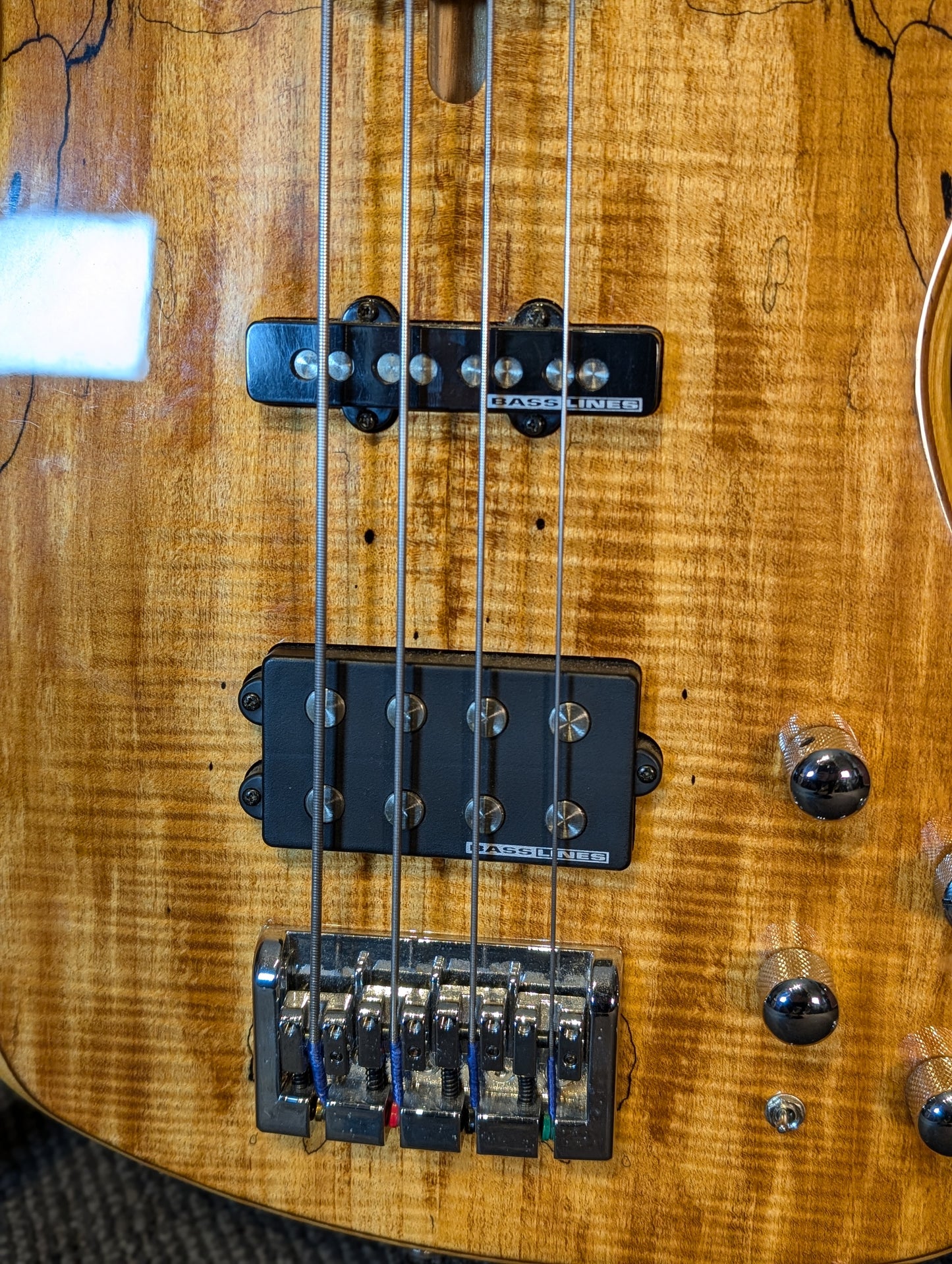 Cort GB94 4-String Active Bass Guitar w/Case - Spalted Maple Top (Used)