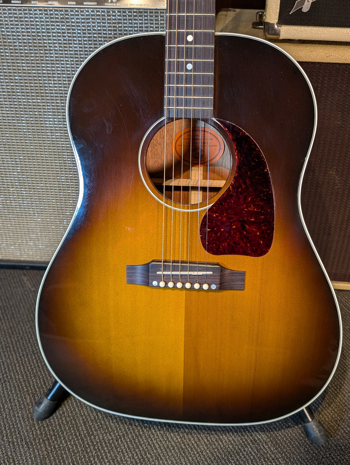 Gibson J-45 Slope Shoulder Acoustic/Electric Guitar w/Case - Vintage Sunburst (2000)