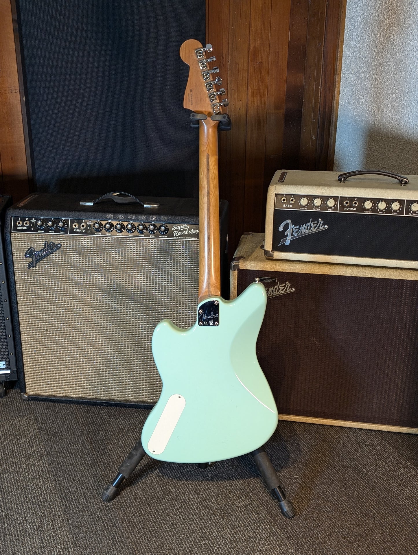 Fender Powercaster Electric Guitar w/Gig Bag - Surf Green (2019)