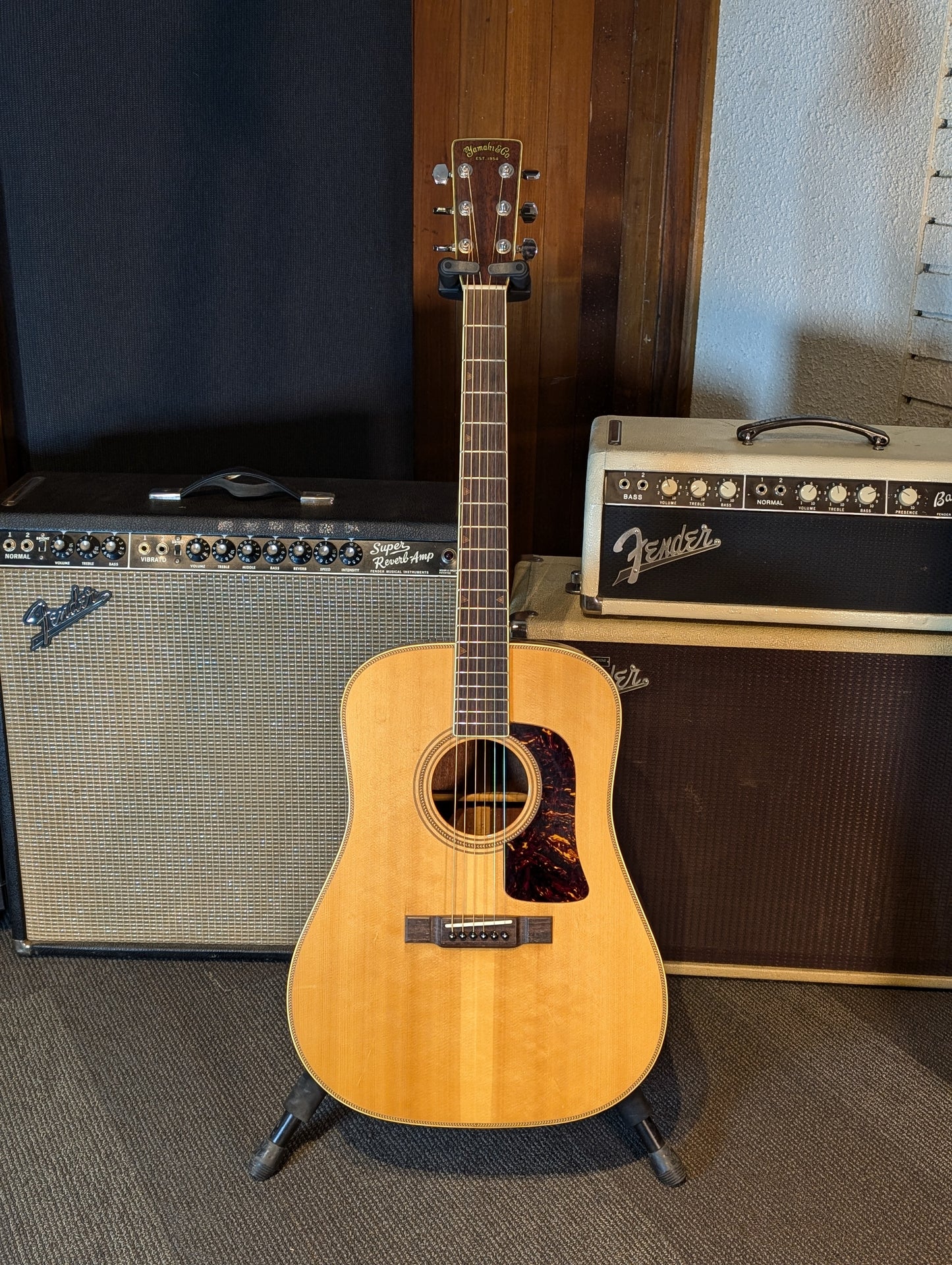Yamaki Y40D Woodcraft Dreadnought Acoustic Guitar (Late 1970's)