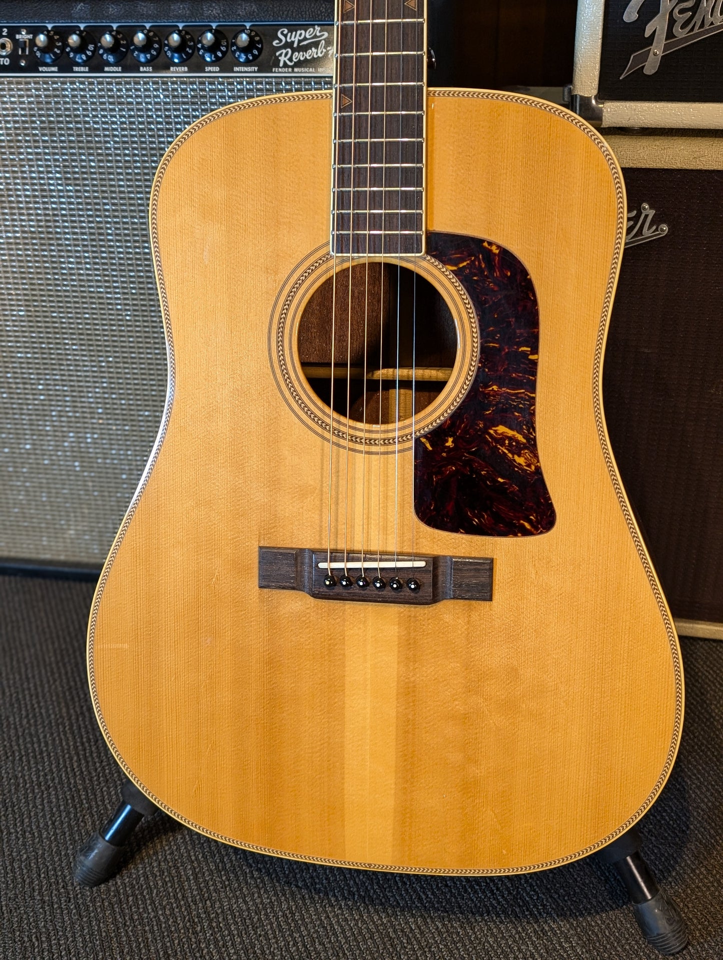 Yamaki Y40D Woodcraft Dreadnought Acoustic Guitar (Late 1970's)