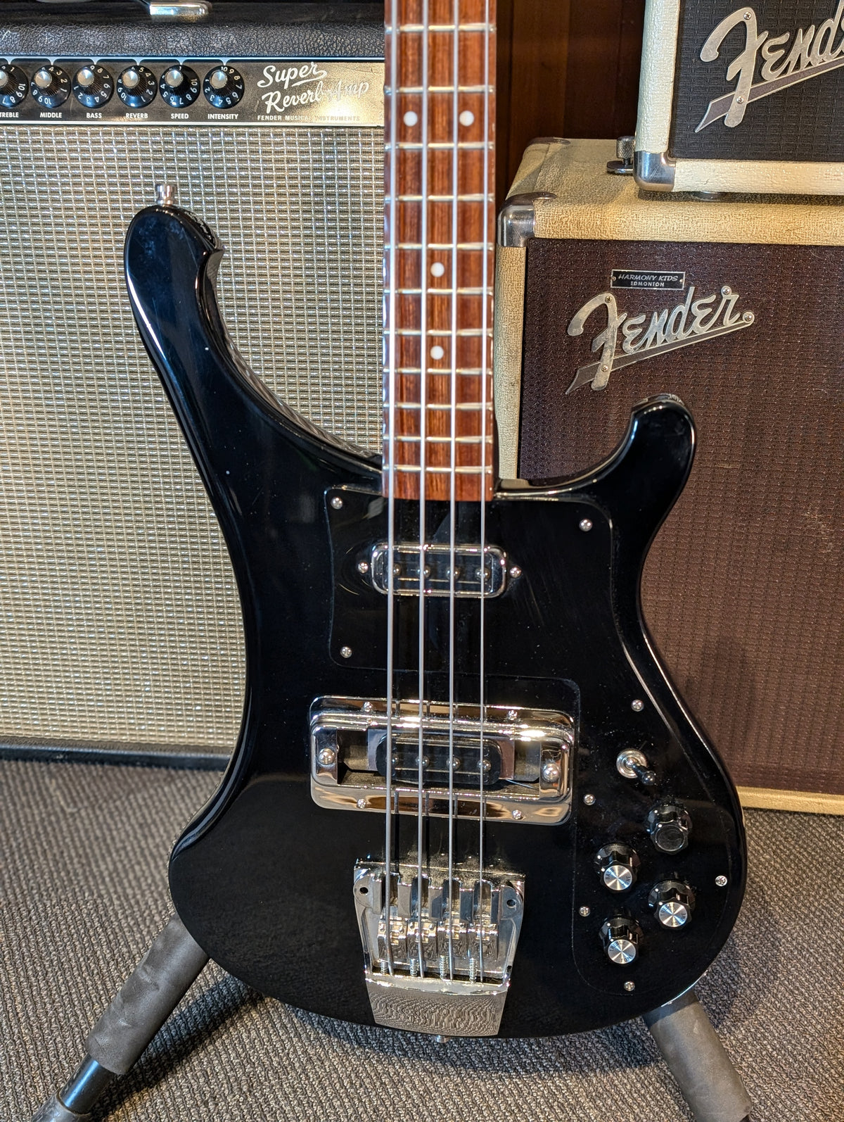 Rickenbacker 4003S 4 String Electric Bass Guitar w/Case - Jetglo (2020)