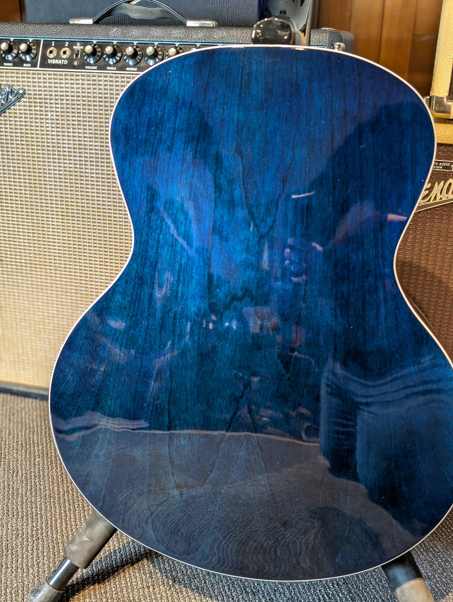 Godin 5th Avenue Night Club Hollow Body Electric Guitar - Indigo Blue (Used)