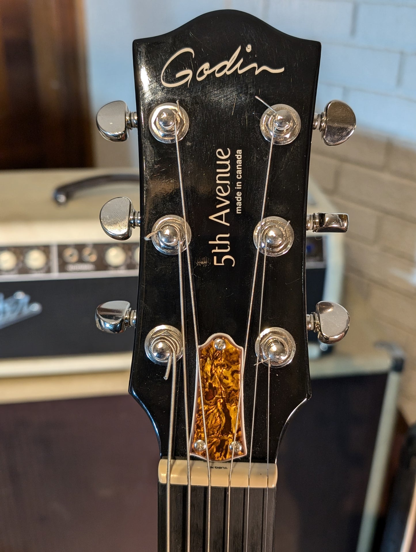 Godin 5th Avenue Night Club Hollow Body Electric Guitar - Indigo Blue (Used)