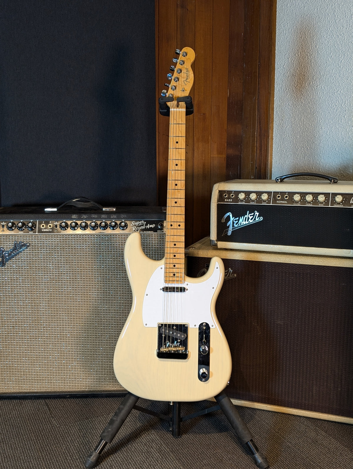 Fender Parallel Universe Whiteguard Stratocaster Electric Guitar w/Case - Vintage Blonde (2018)